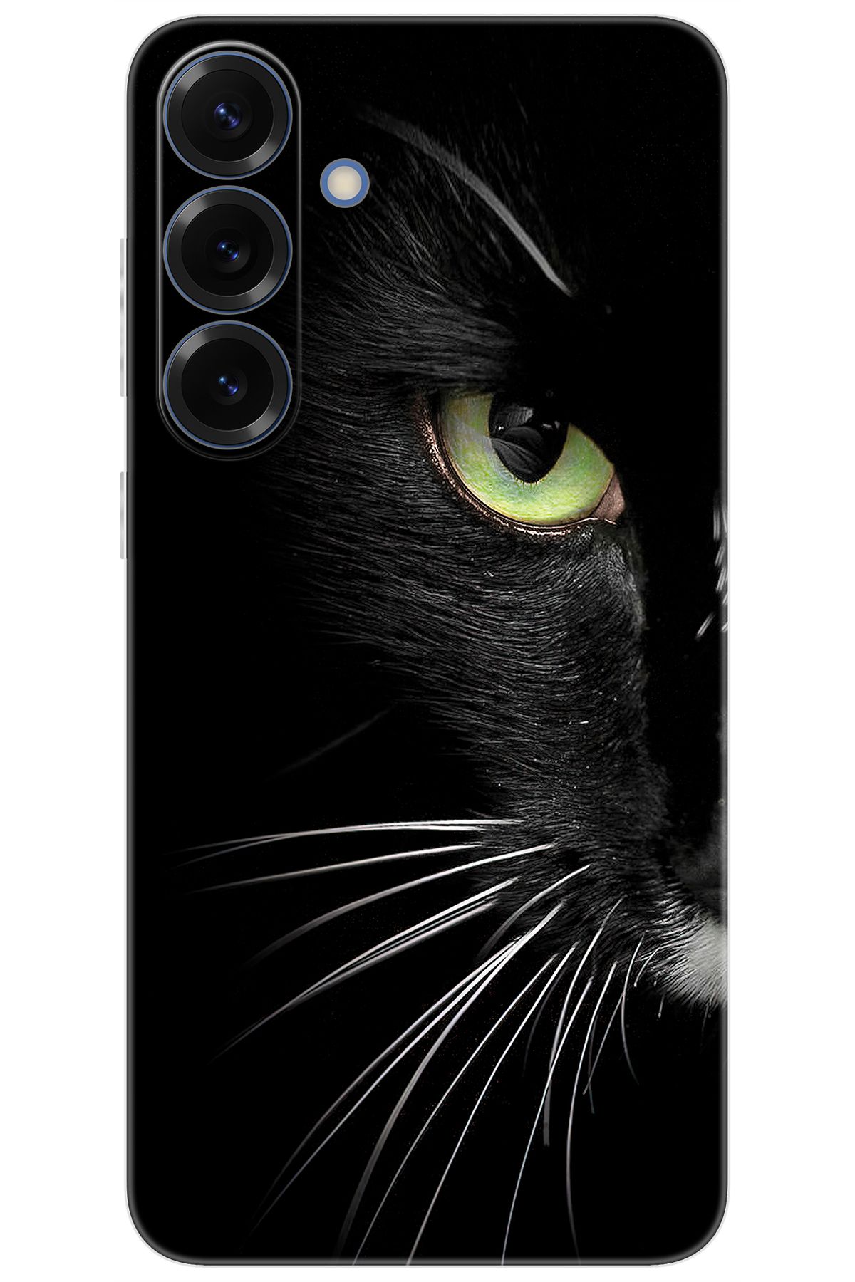 Ceppare Samsung Galaxy S25 PLUS (SM-S936B) Uyumlu Kılıf Desen Baskılı Silikon Siyah Kedi STK:482 CP-Ei4n6WS