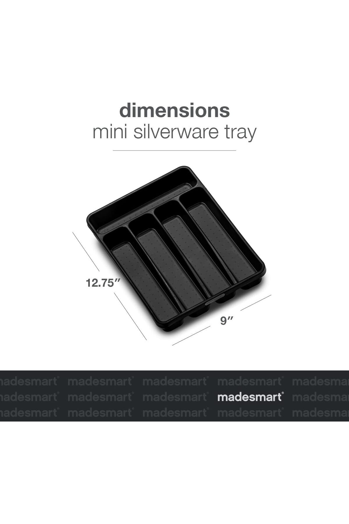 Generic-madesmart Classic Mini Silverware Tray Soft Grip, Non-Slip Kitchen Drawer, Multi-Purpose Home Organ 4