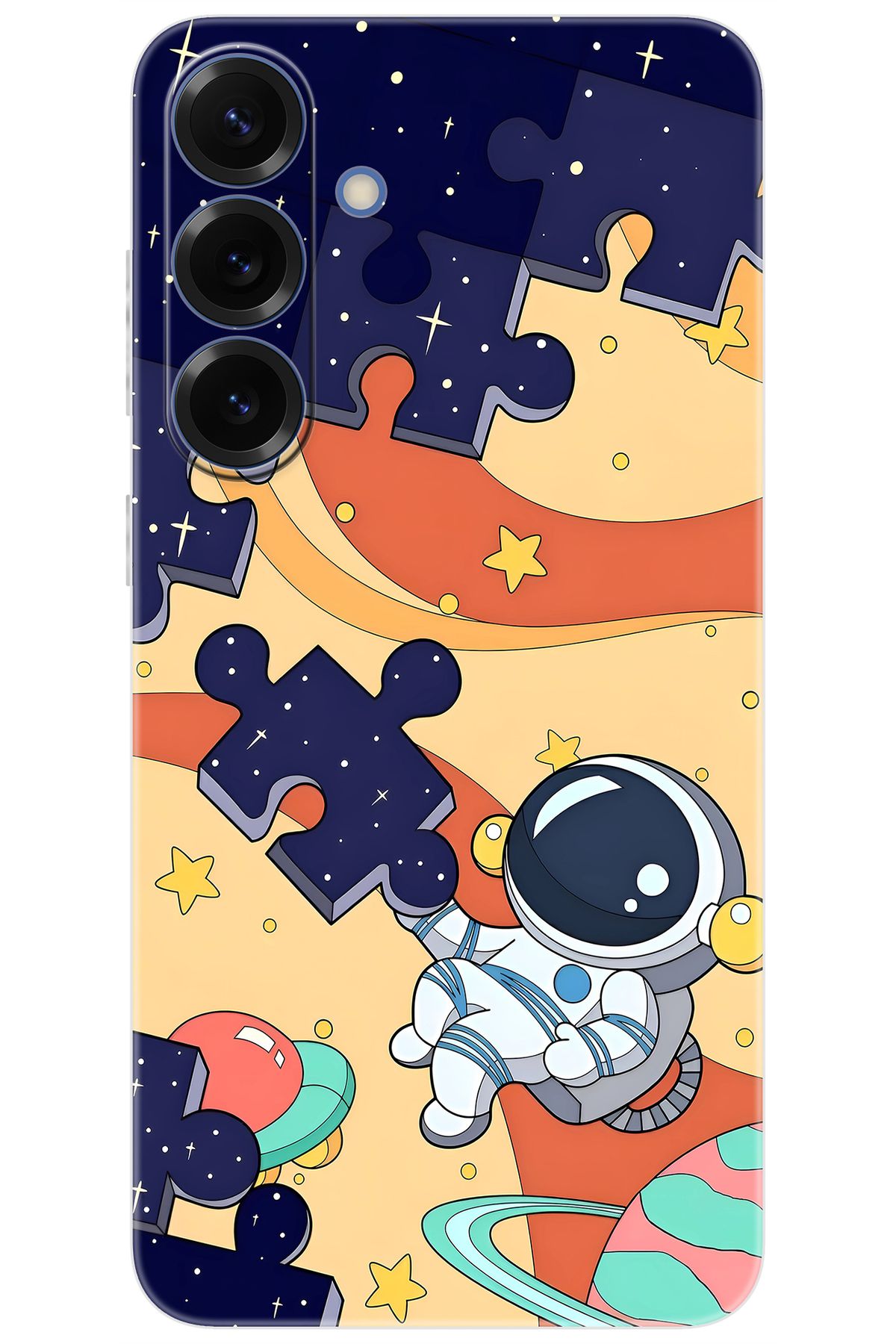 Ceppare Samsung Galaxy S25 PLUS (SM-S936B) Uyumlu Kılıf Desen Baskılı Silikon Astronot STK:646 CP-2J6lksl