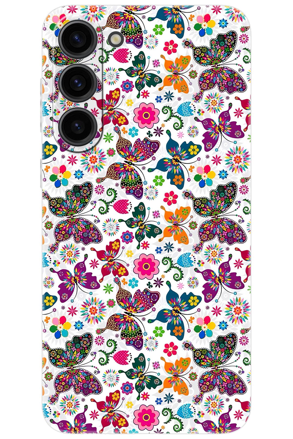 Ceppare Samsung Galaxy S23 PLUS (SM-S916B) Uyumlu Kılıf Desen Baskılı Silikon Kelebek STK:700 CP-aalfOhB