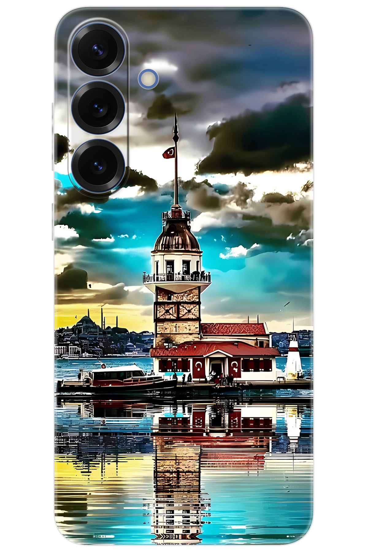 Ceppare Samsung Galaxy S25 PLUS (SM-S936B) Uyumlu Kılıf Desen Baskılı Silikon Kız Kulesi STK:692 CP-aoqHir3