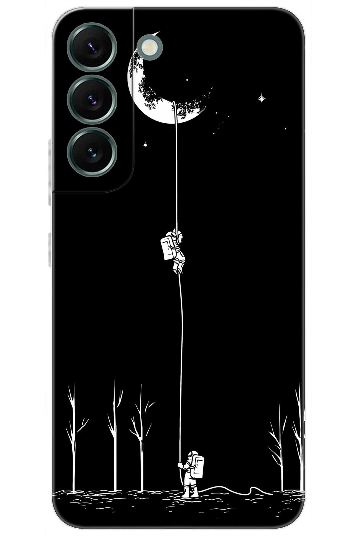 Ceppare Samsung Galaxy S22 PLUS (SM-S906E) Uyumlu Kılıf Desenli Silikon Astronot Serisi STK:1006 CP-jPvRnWx