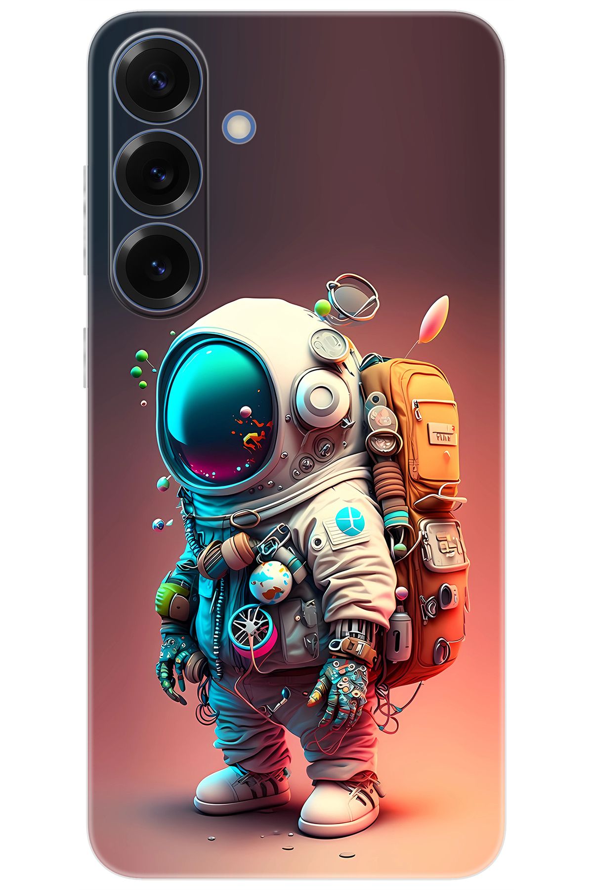 Ceppare Samsung Galaxy S25 PLUS (SM-S936B) Uyumlu Kılıf Desen Baskılı Silikon Astronot STK:682 CP-pMhWbU7