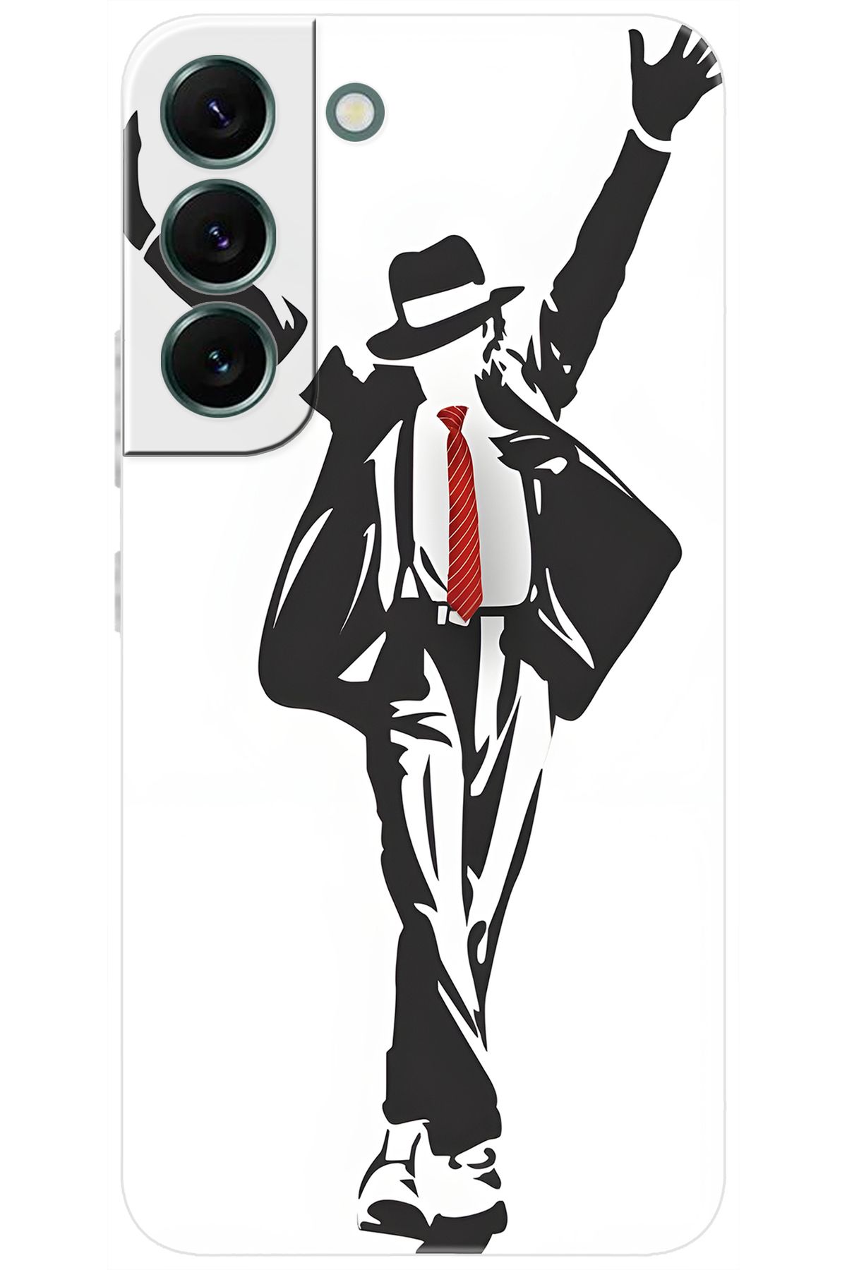 Ceppare Samsung Galaxy S22 PLUS (SM-S906E) Uyumlu Kılıf Desenli Silikon Michael Jackson STK:705 CP-bDgosvp