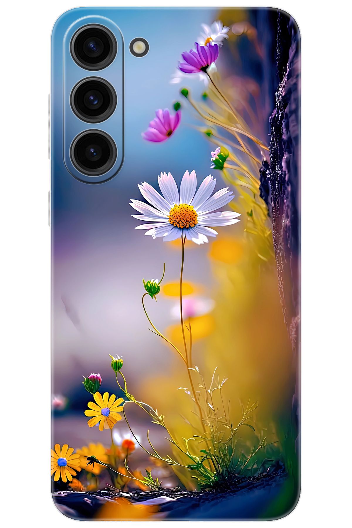 Ceppare Samsung Galaxy S23 PLUS (SM-S916B) Uyumlu Kılıf Desen Baskı Silikon Papatya Seri STK:1000 CP-LYpRuQ6