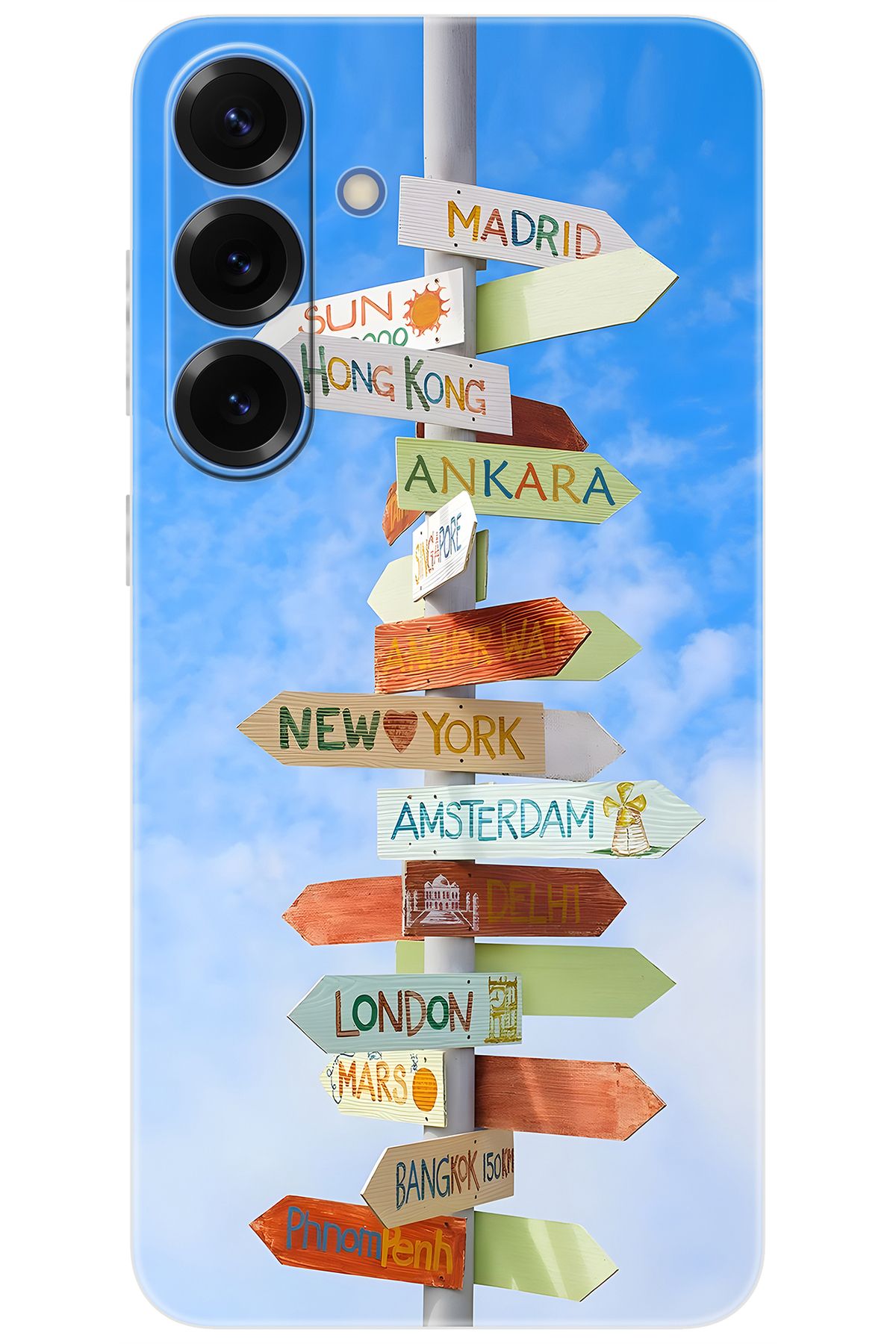 Ceppare Samsung Galaxy S25 PLUS (SM-S936B) Uyumlu Kılıf Desenli Silikon Şehir Tabelaları STK:703 CP-VJT8OT1