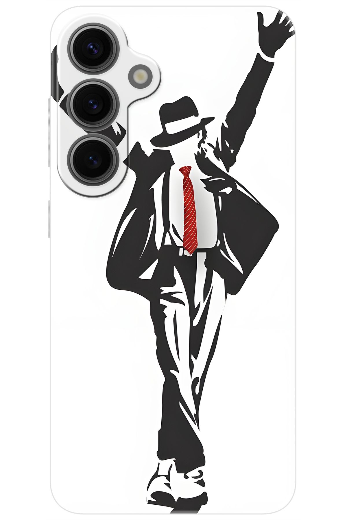 Ceppare Samsung Galaxy S24 PLUS (SM-S926B) Uyumlu Kılıf Desenli Silikon Michael Jackson STK:705 CP-8F82x76