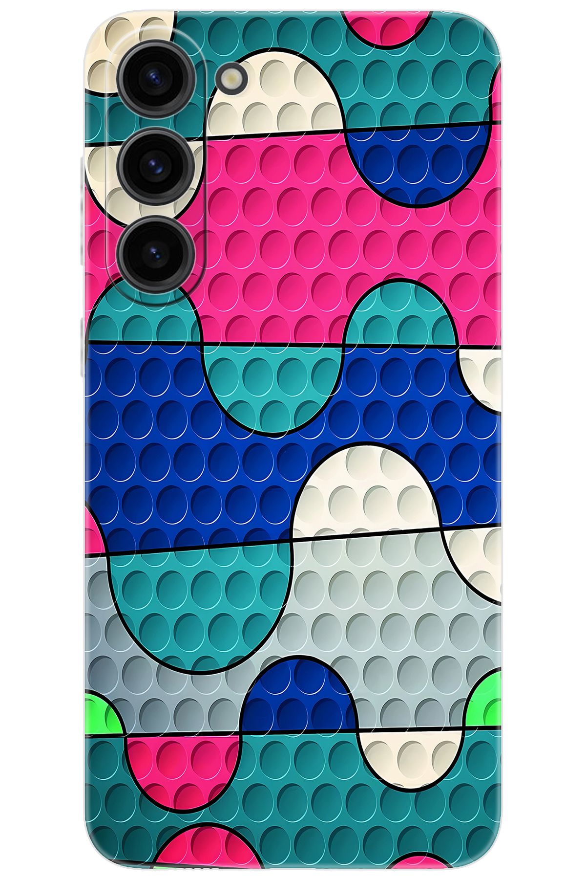 Ceppare Samsung Galaxy S23 PLUS (SM-S916B) Uyumlu Kılıf Desen Baskı Silikon Renk Dalgası STK:629 CP-F0nzPDO