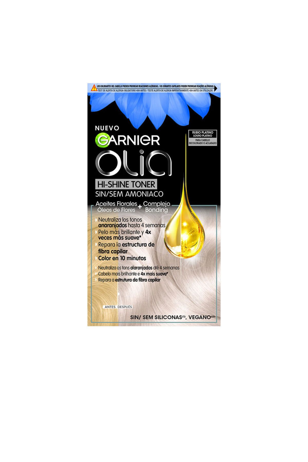 Garnier-Olia Hi Shine Toner Semipermanenter Farbneutralisator #10.01 Platinblond 3 Stk 3 Pz 1
