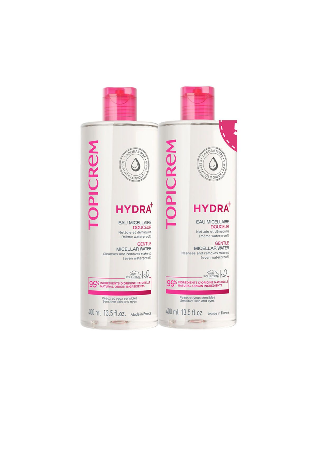 Topicrem-Hydra+ Soft Micellar Wasser Packung 2 X 400 ml 1