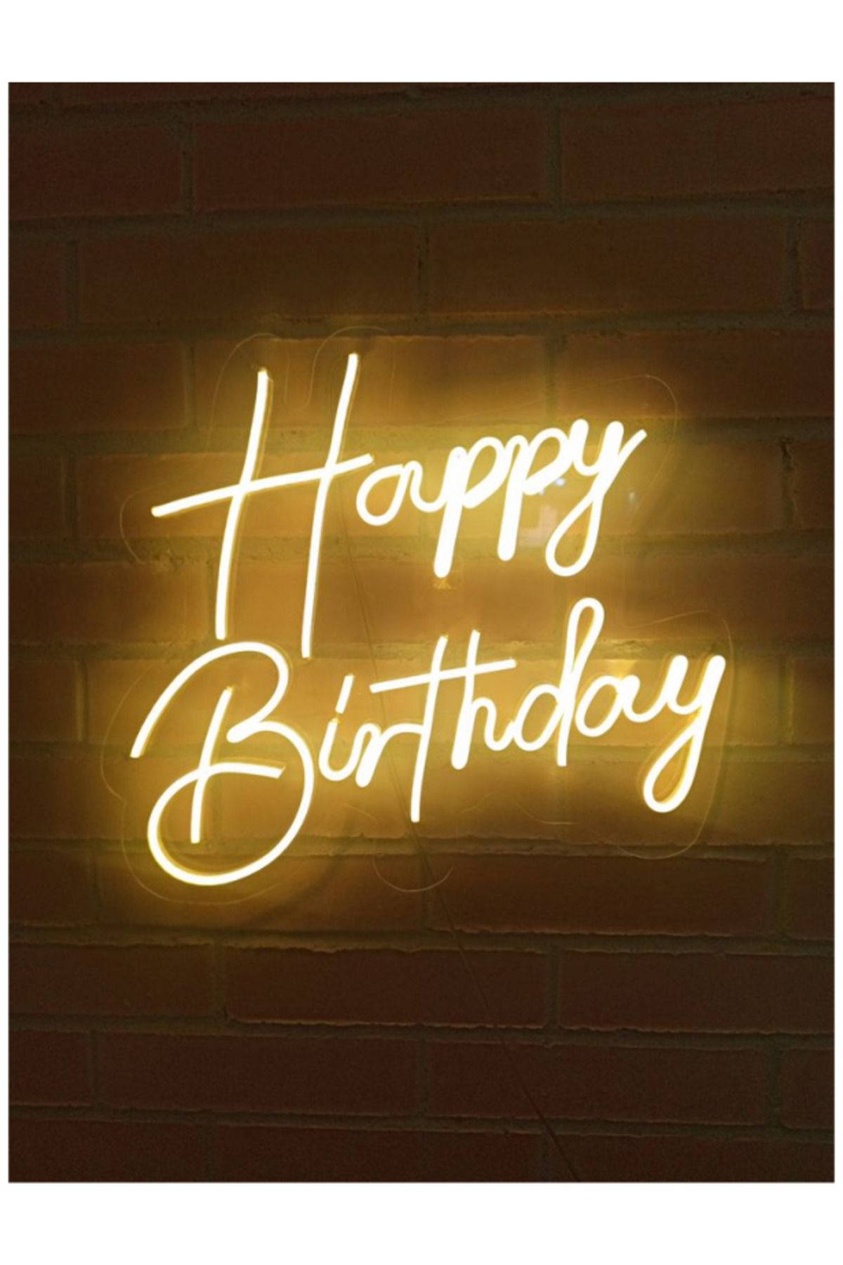 Afra Sanat Dekor Happy Birthday Neon Duvar Yazısı