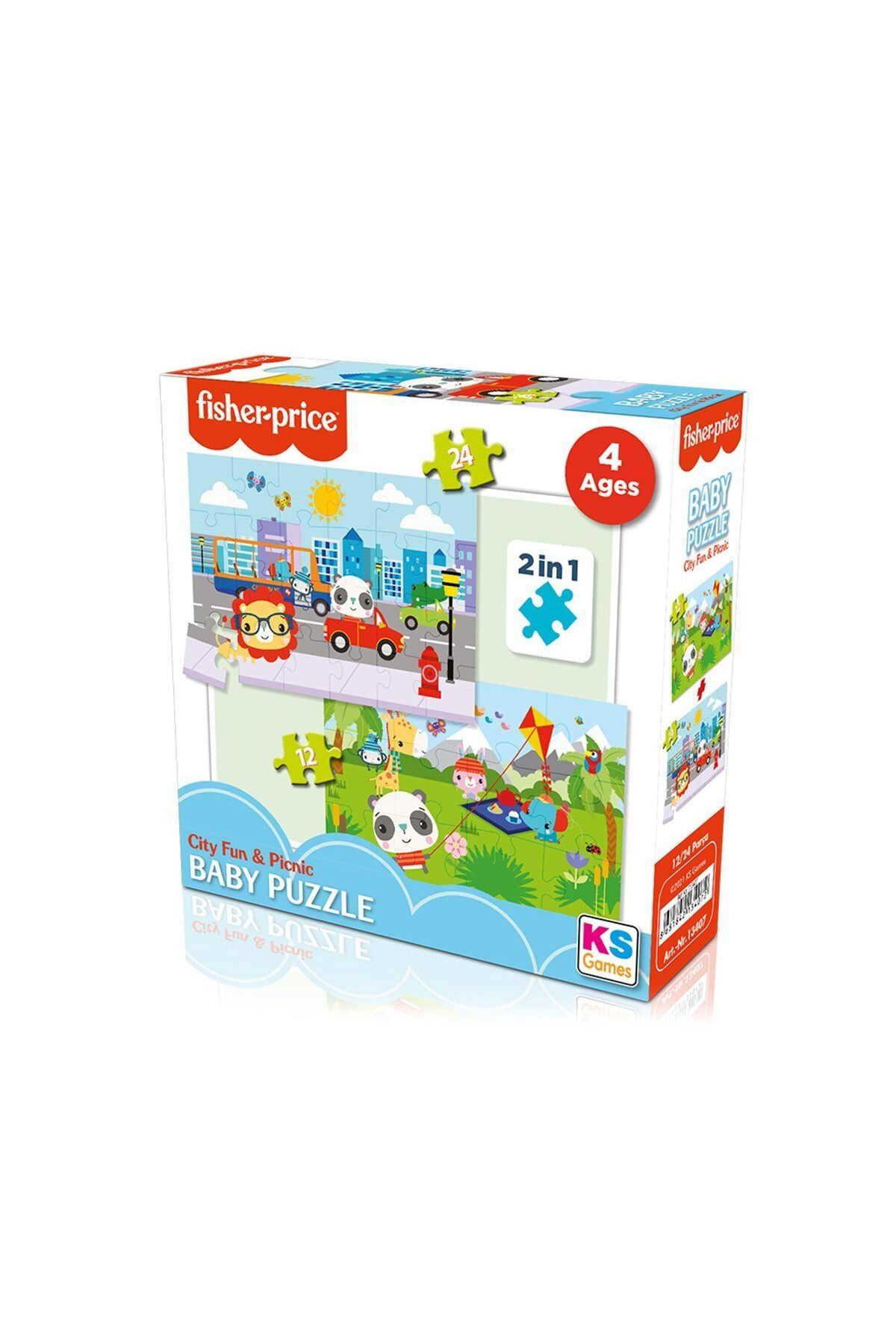 Ks Puzzle FP 13407 Baby Puzzle City Fun Picnic 2In1