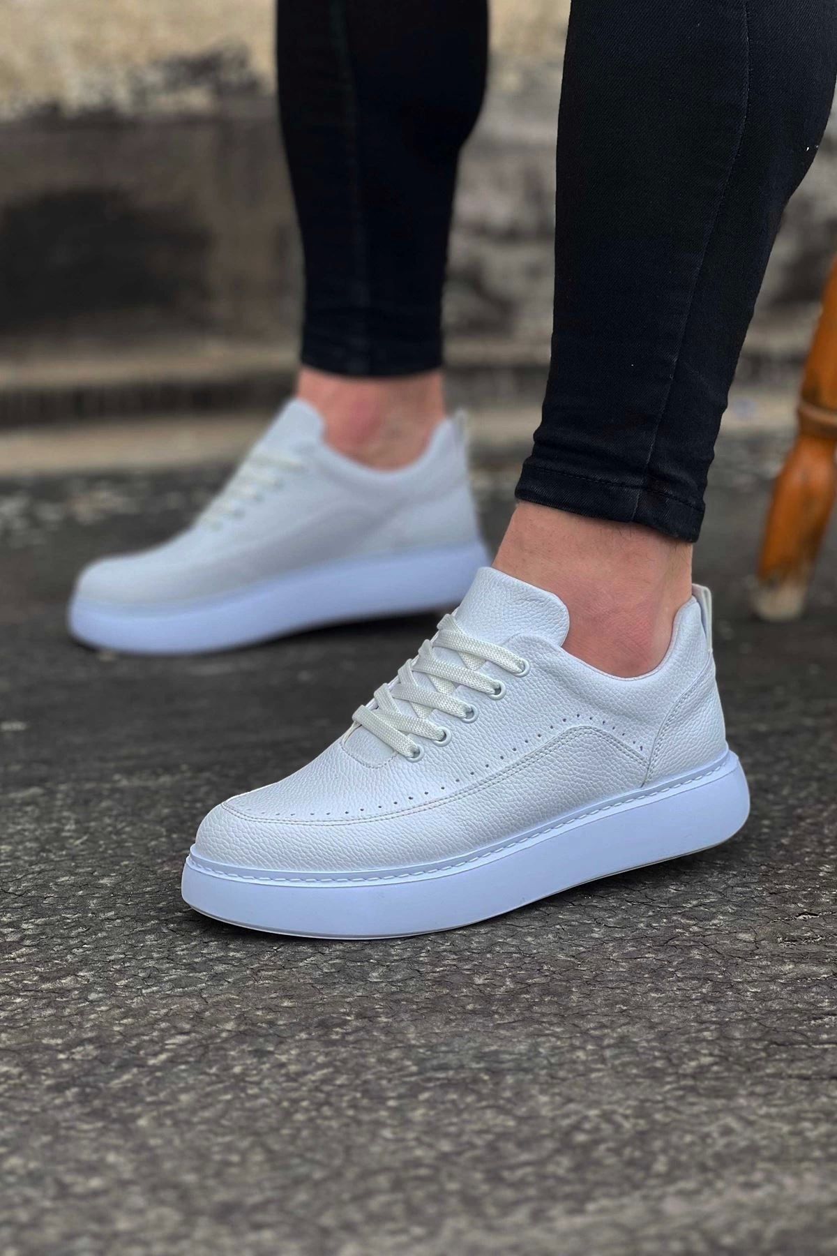HACESHOP WG162 Beyaz Ortopedik Taban Erkek Casual Ayakkabı
