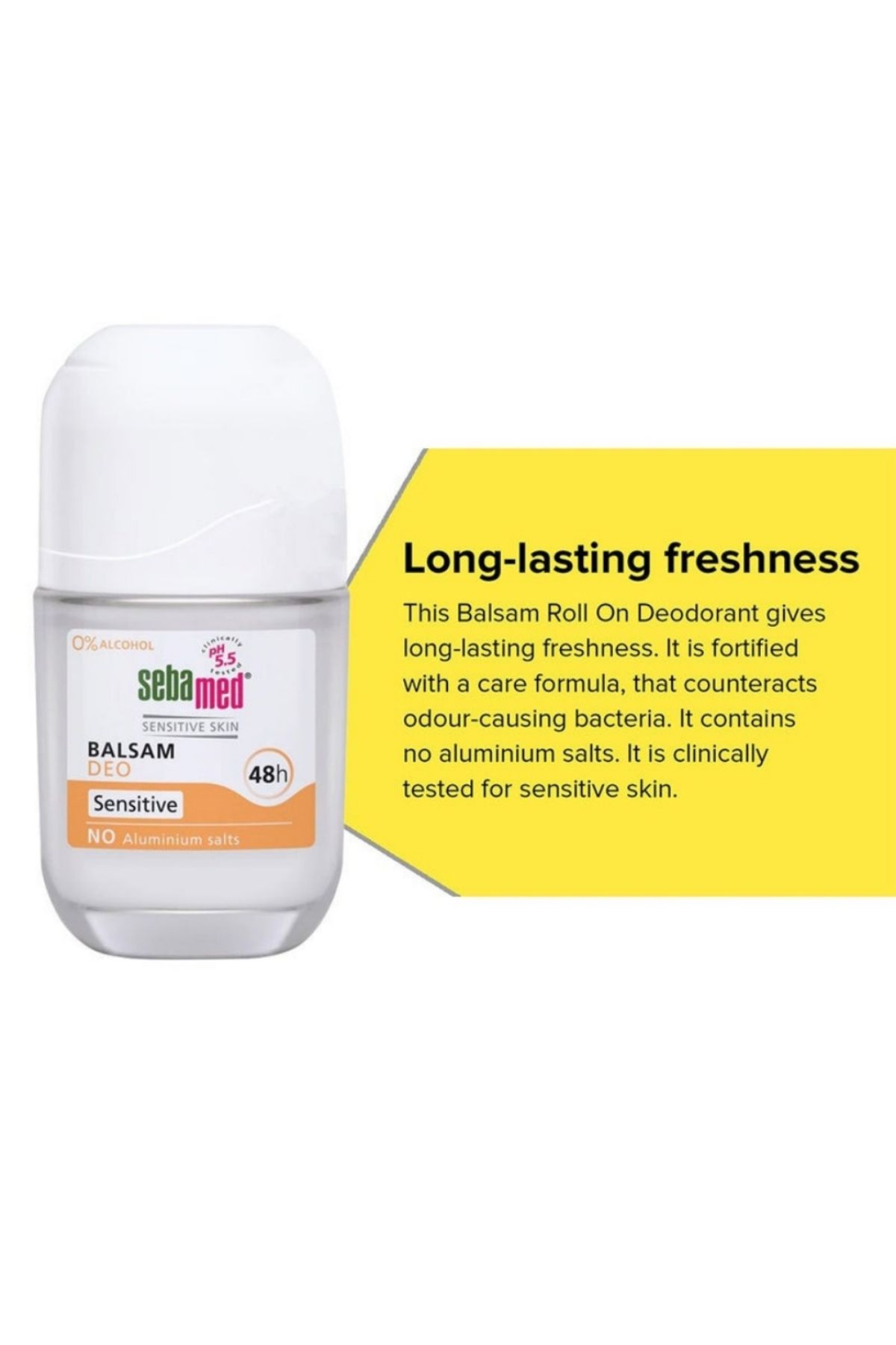 Sebamed-Roll On Balsam Sensitive 50 ml Gentle Deodorant for Sensitive Skin with Long-Lasting Freshness 6