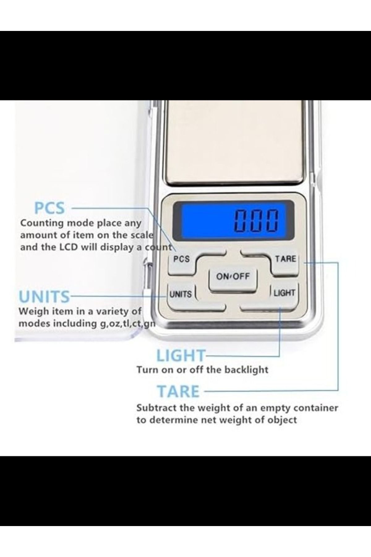 Other-Pocket Scale With Multiple Unit Conversion, Accuracy 0.01g Up To 200g, Protective Tray C 7
