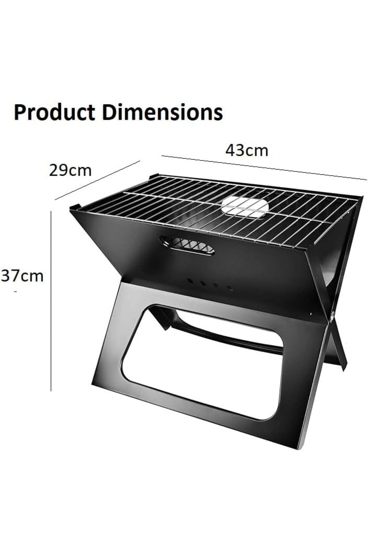 Other-Portable Instant Foldable Charcoal Grill - Durable, Space-Saving, Foldable Design for Outdoor Use. 4