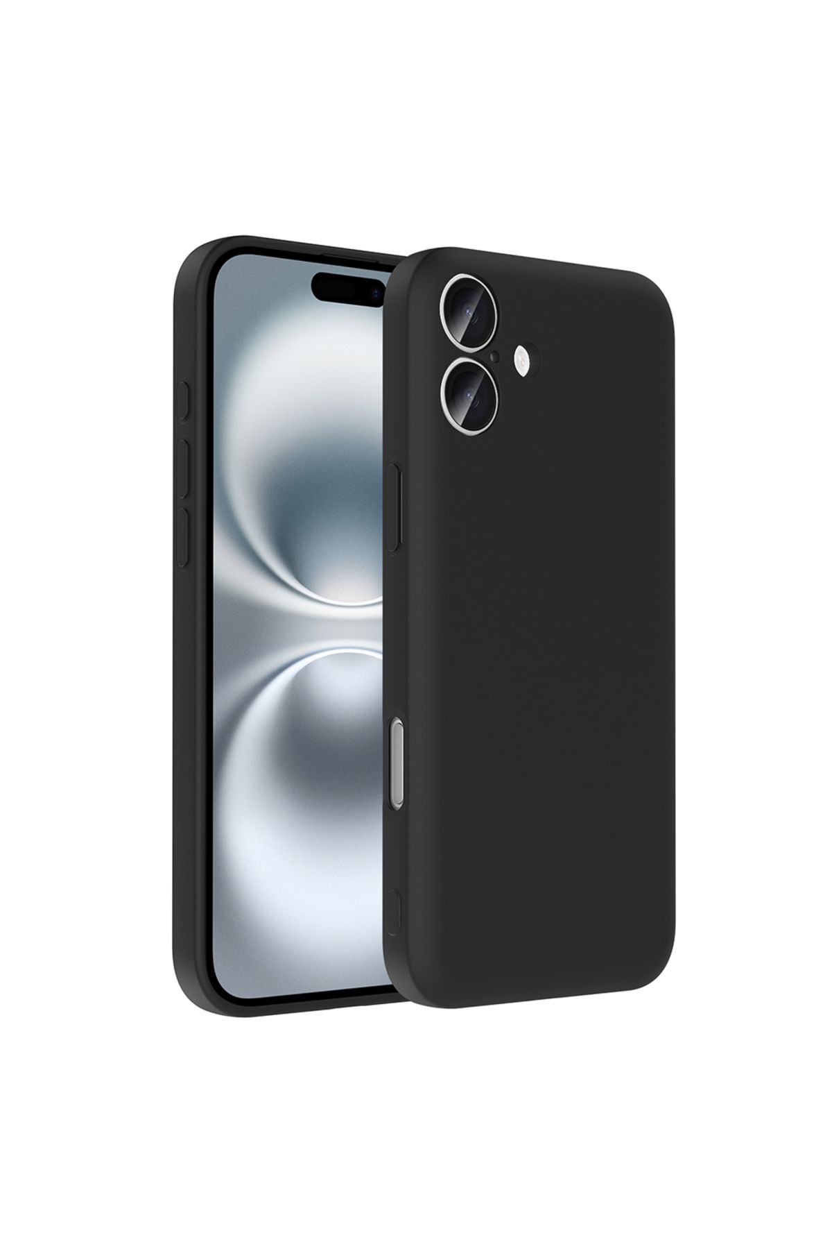 HTstore iPhone Uyumlu 16 Kılıf Kamera Korumalı Kartlık Hazneli Zore Vitra Kapak-Siyah