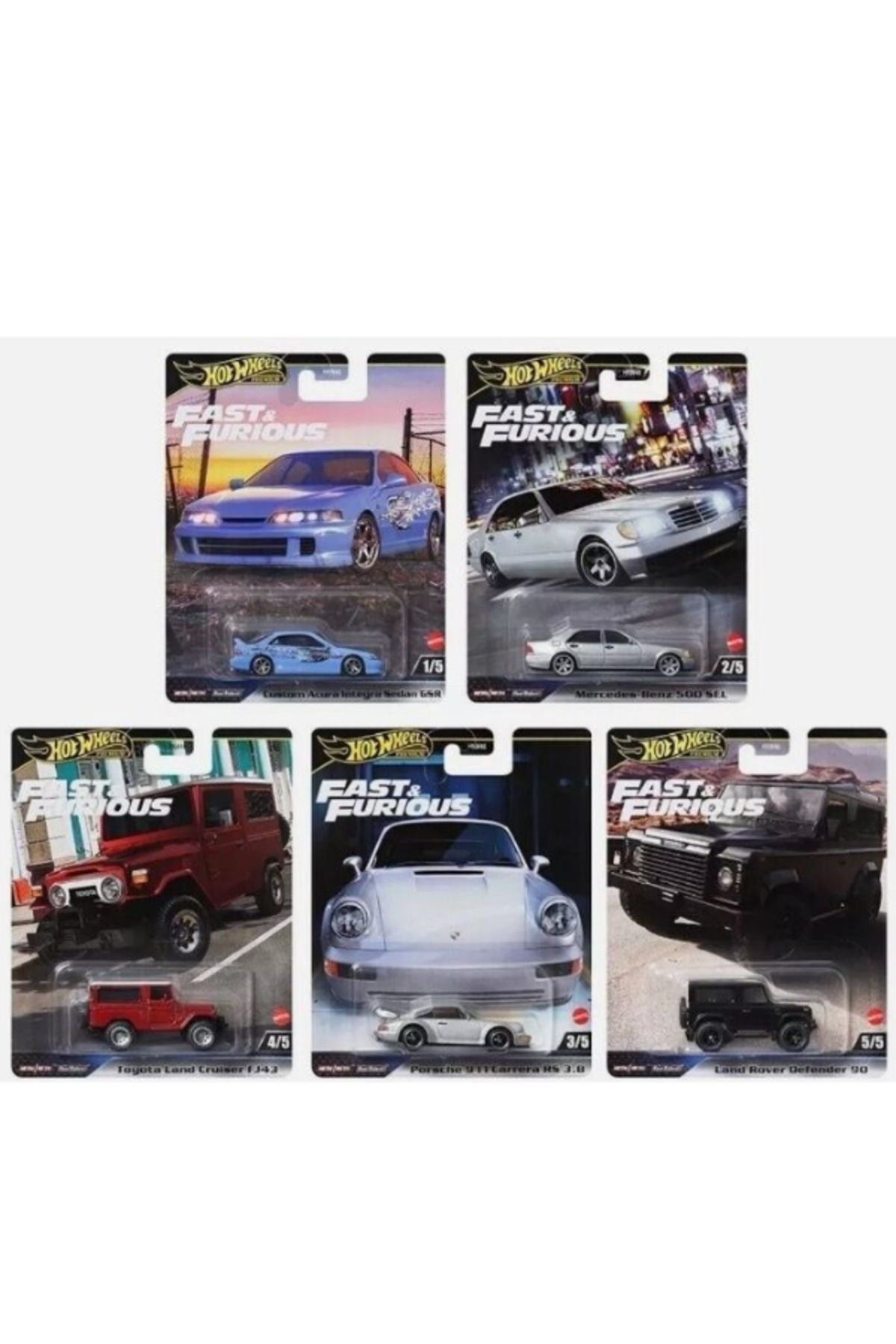 HOT WHEELS Fast & Furious Premium Arabalar Beşli Set