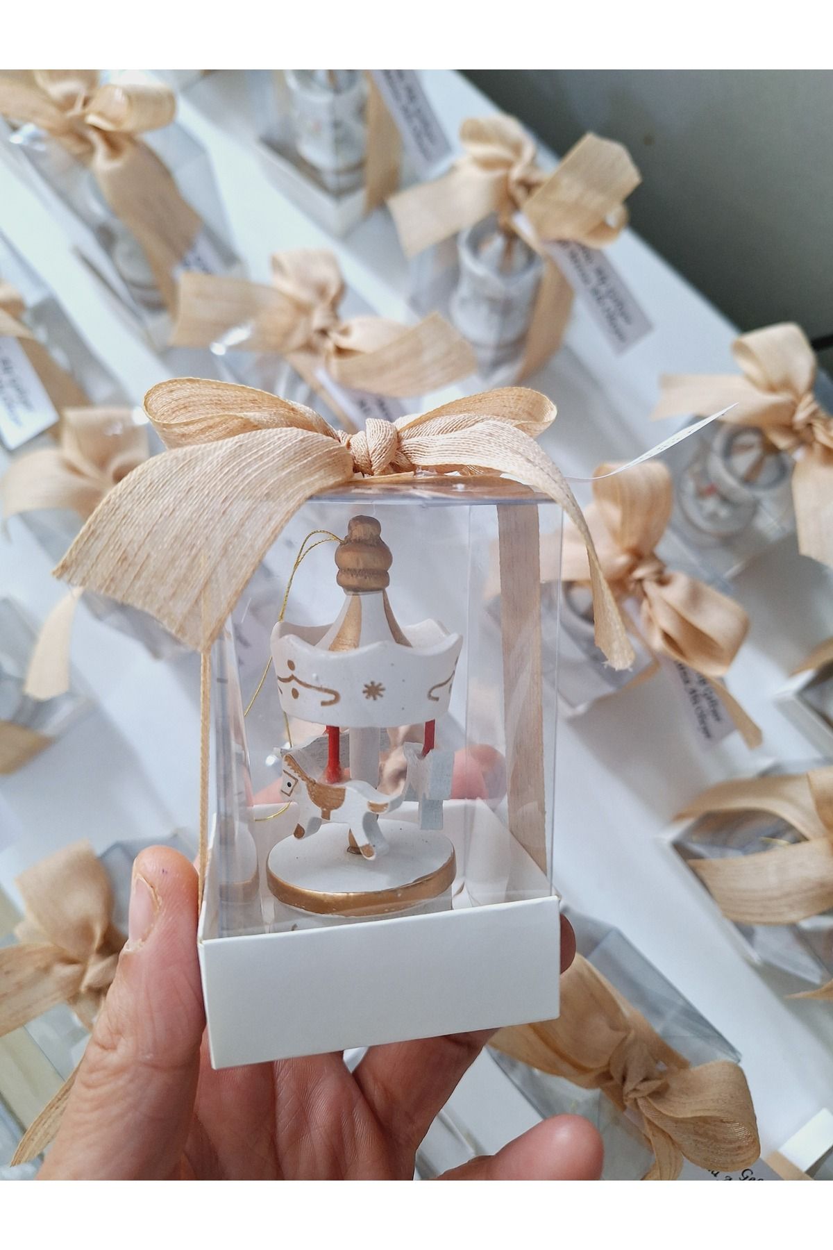 Yakamoz Style Hoşgeldin Bebek ,doğum,doğum günü hediyesi ahşap atlı karınca kutulu 20 adet