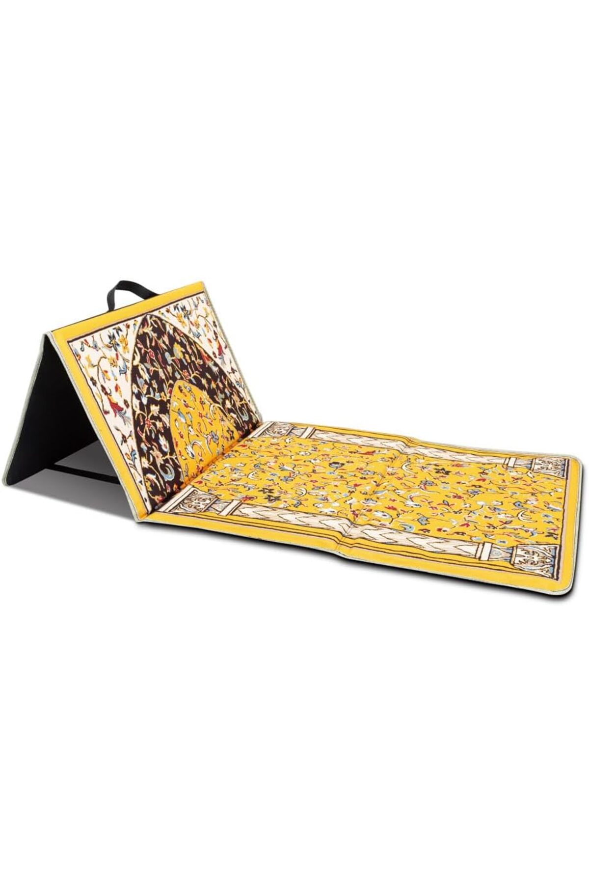 سجادة صلاة السنيدي مع كرسي سفر أصفر مقاس 110 * 55 * 34 سم 6932111314797