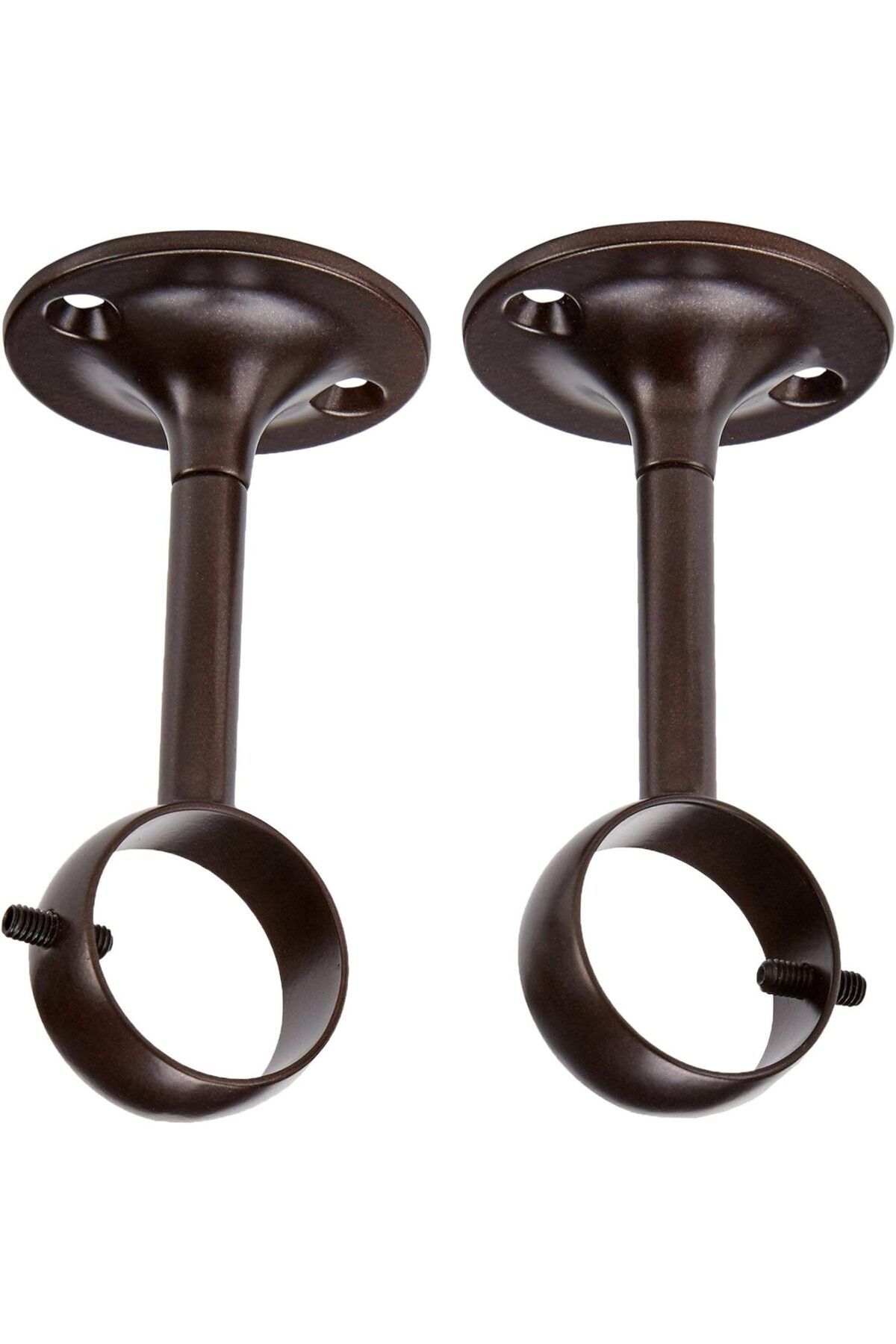 Generic-Amazon Basics Curtain Rod Ceiling-Mount Bracket, Set of 2, Dark Bronze (Espresso) 1