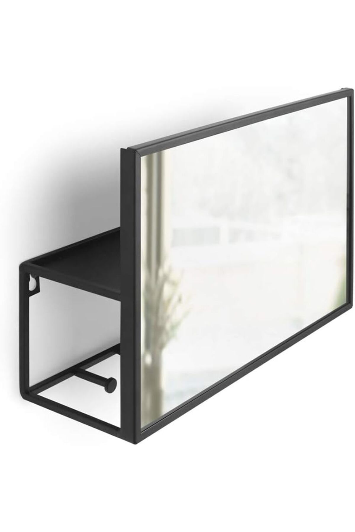Generic-Umbra Cubiko Wall Mirror And Storage Unit With Open-Side Access, Black 3