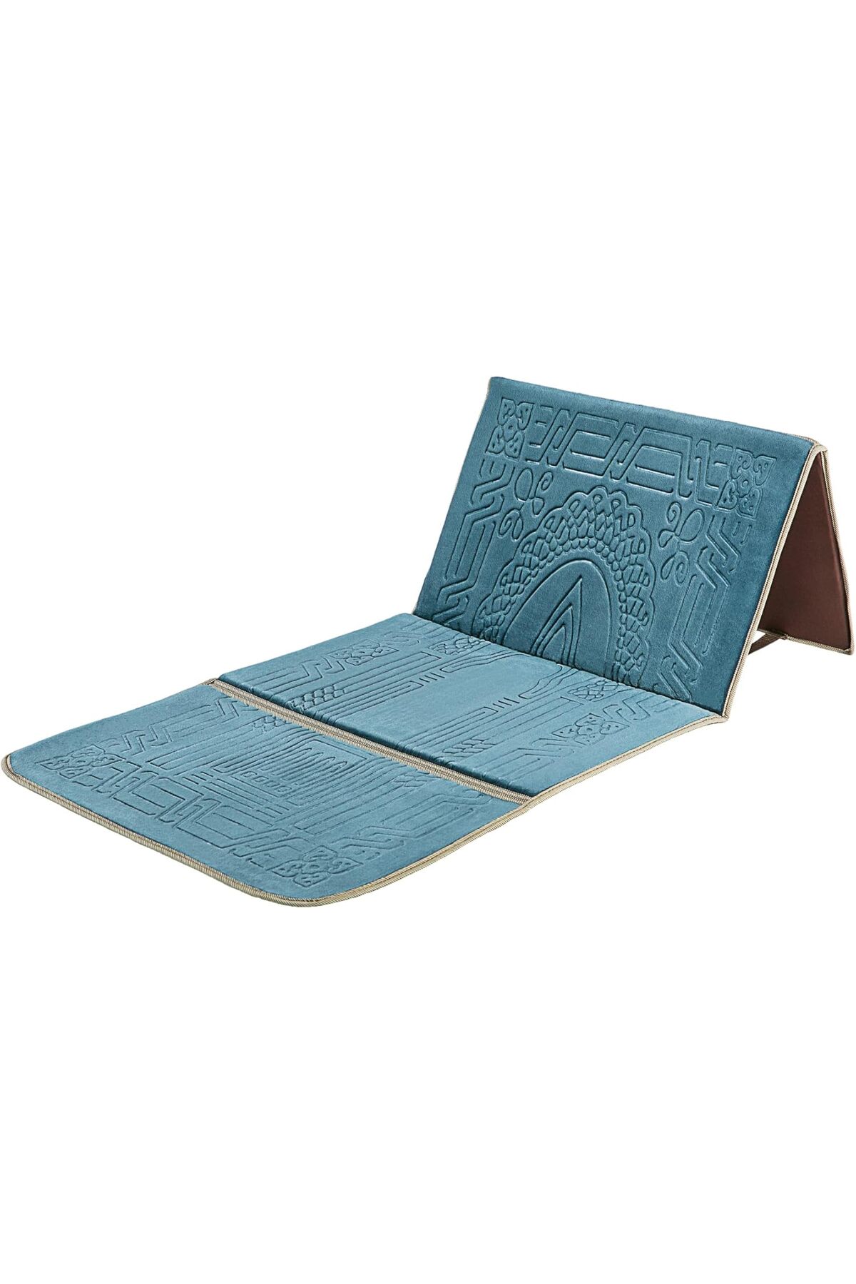 سجادة صلاة مع مسند ظهر / كرسي أرضي للتأمل قابل للطي وجيب للحمل (واحة)