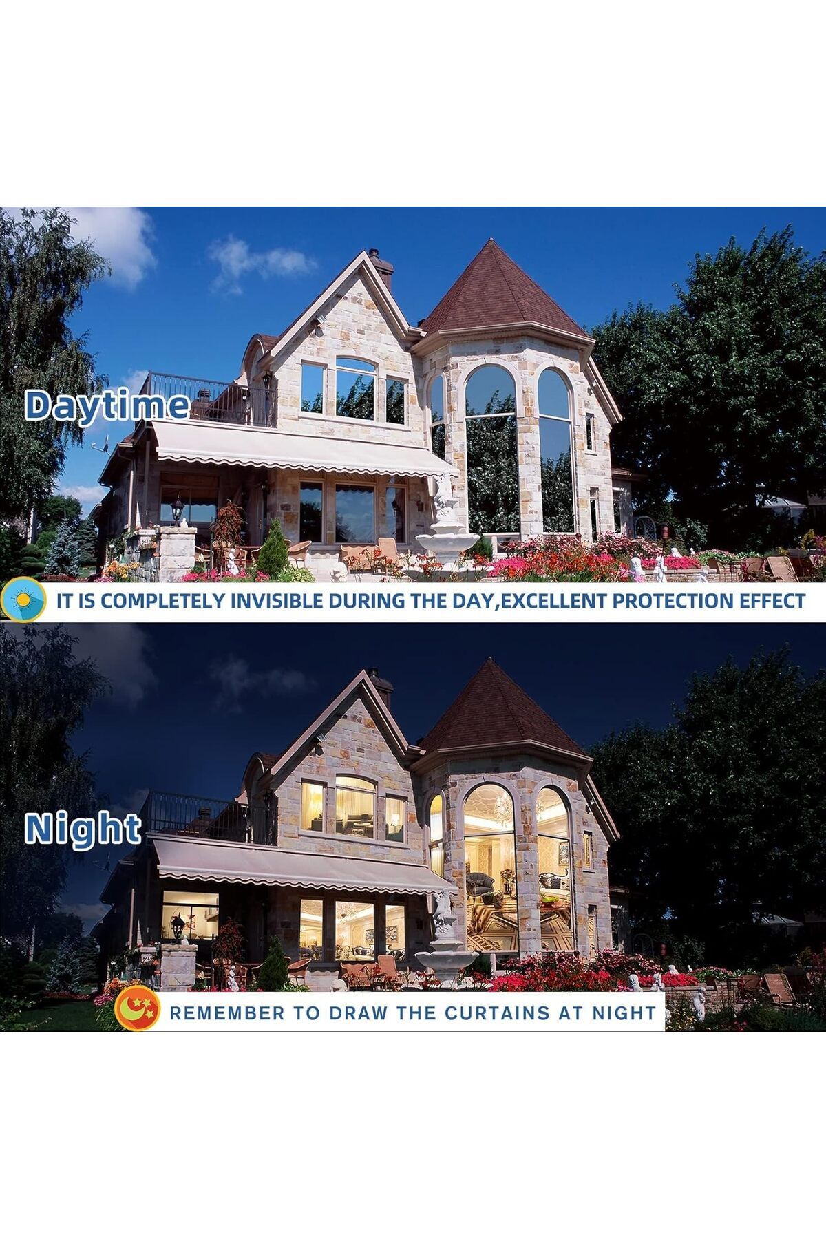 Generic-Tazweeq Heat Control Window Film, Window Tint Sun Blocking Blackout and UV Protection, One-Way Priv 6