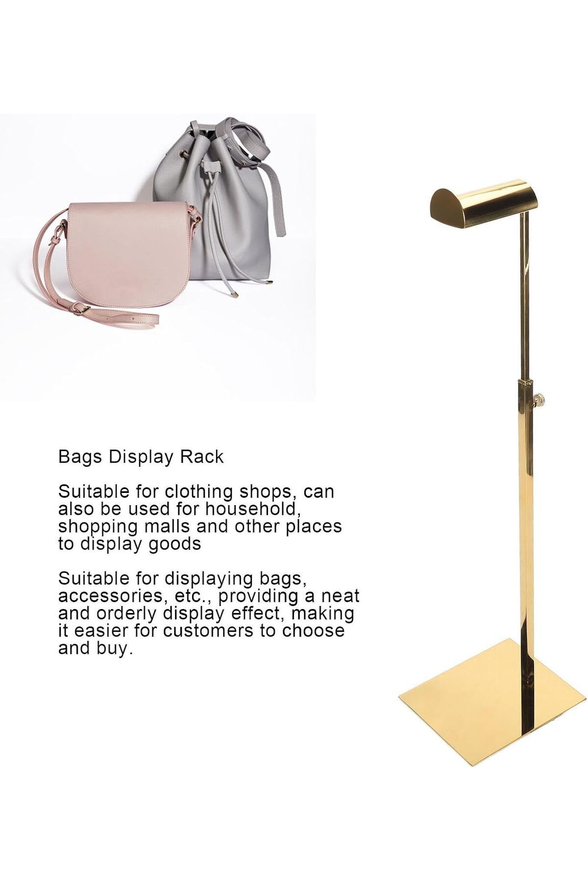 Generic-Purse Holder Handbag Display Stand, Purse Stands for Display, Bags Display Rack Stylish Multifuncti 2