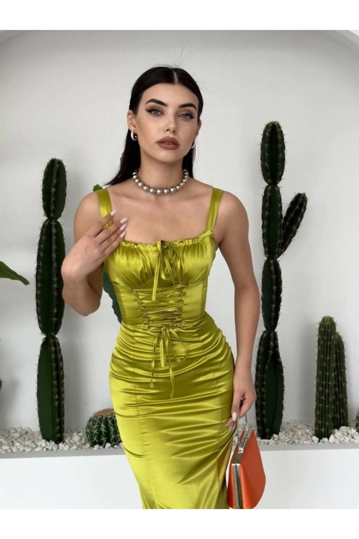 Butik PAG İP ASKILI ELBİSE