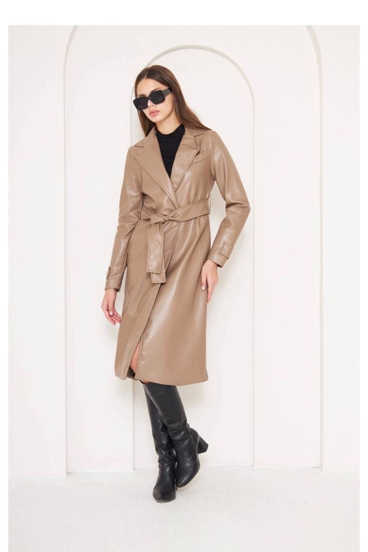 OurStyles UZUN DERİ KABAN