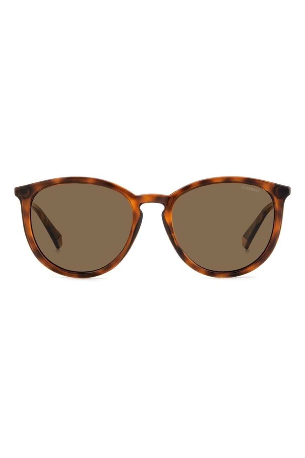 Polaroid-Ochelari de soare Polaroid PLD 4143/S/X 086/SP pentru femei, Havana, rotunzi, 53 mm 2