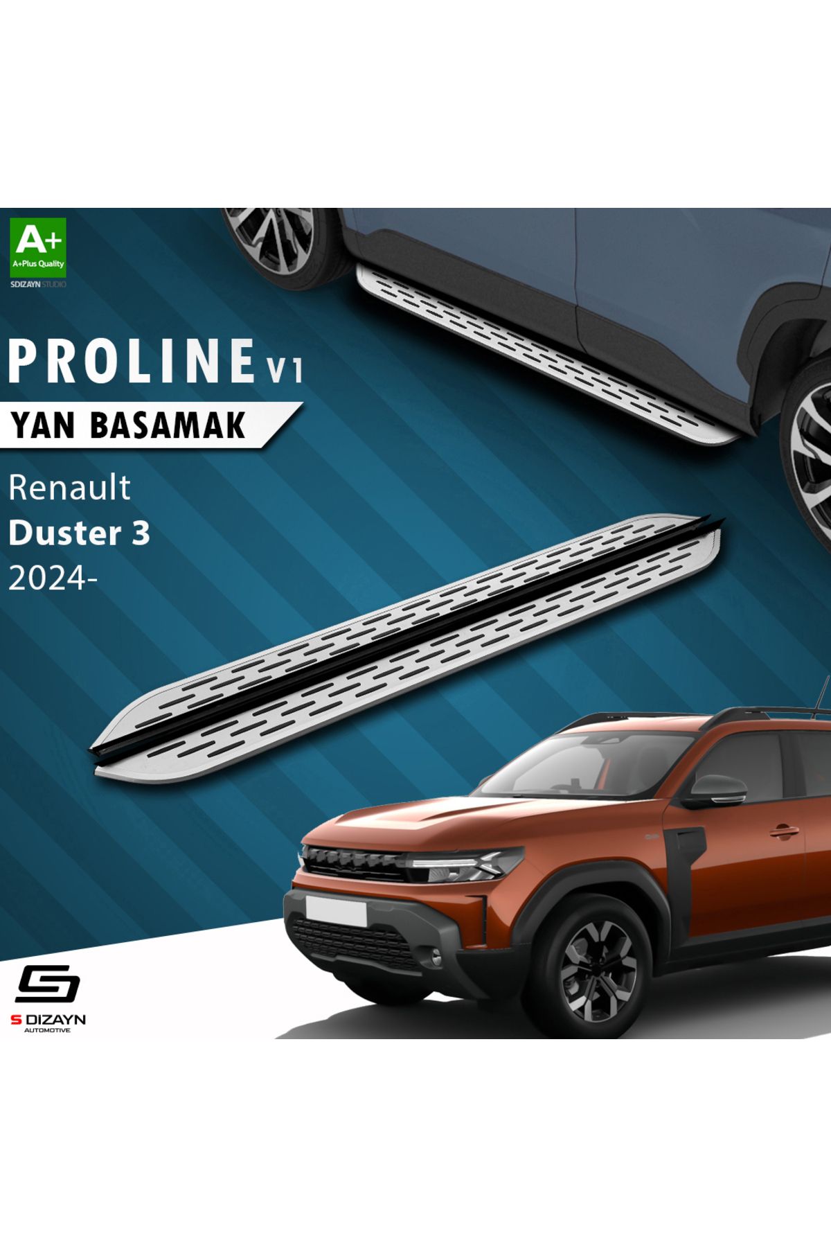 Life Tuning S-Dizayn Renault Duster 3 OEM Still Pro V1 Aluminyum Yan Basamak 183 Cm 2024 Üzeri A+ Kalite