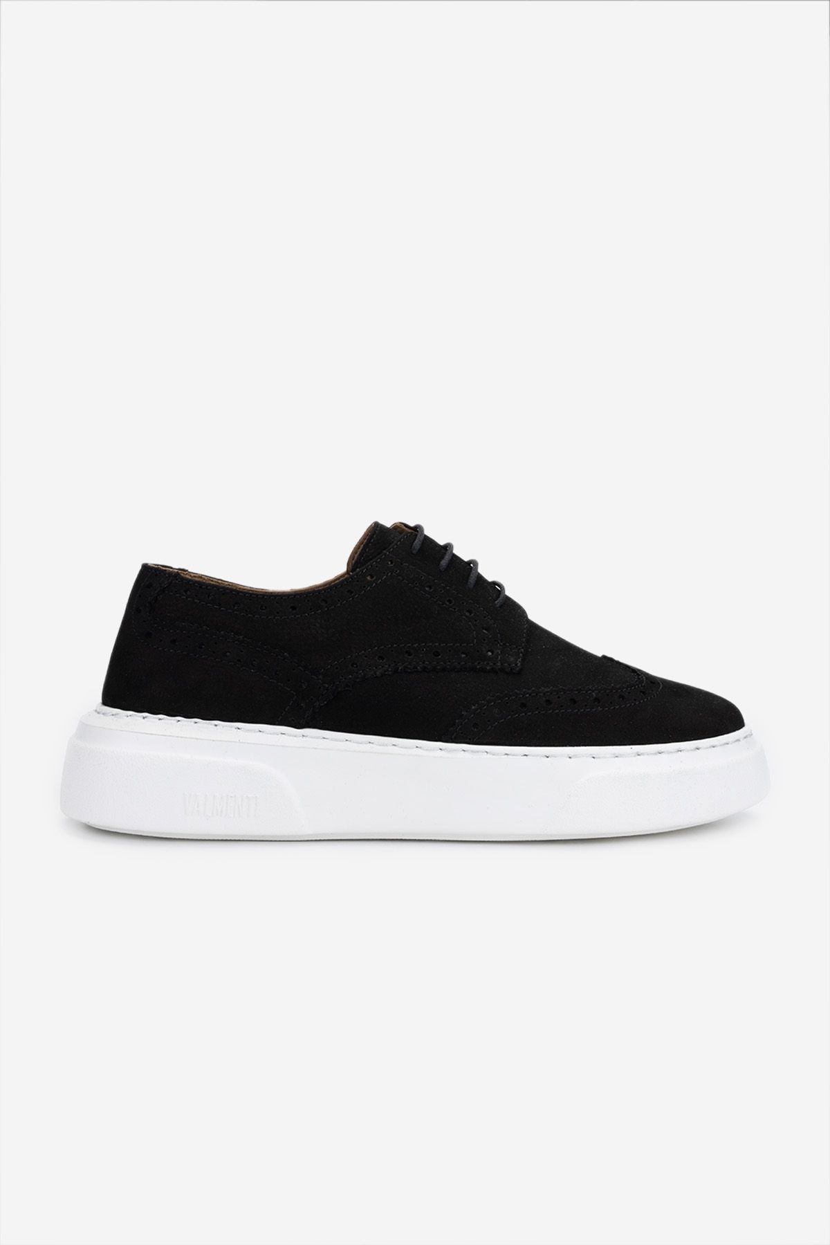 Valmenti Erkek Hakiki Deri Siyah Nubuk Sneakers & Spor Ayakkabı