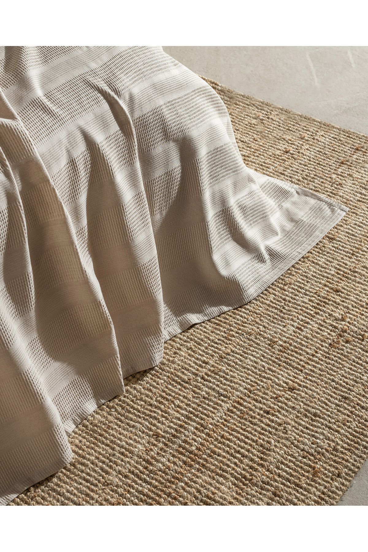 Madame Coco-Mathilda Double 100% Cotton Karde Plain Pique Set - Beige 4