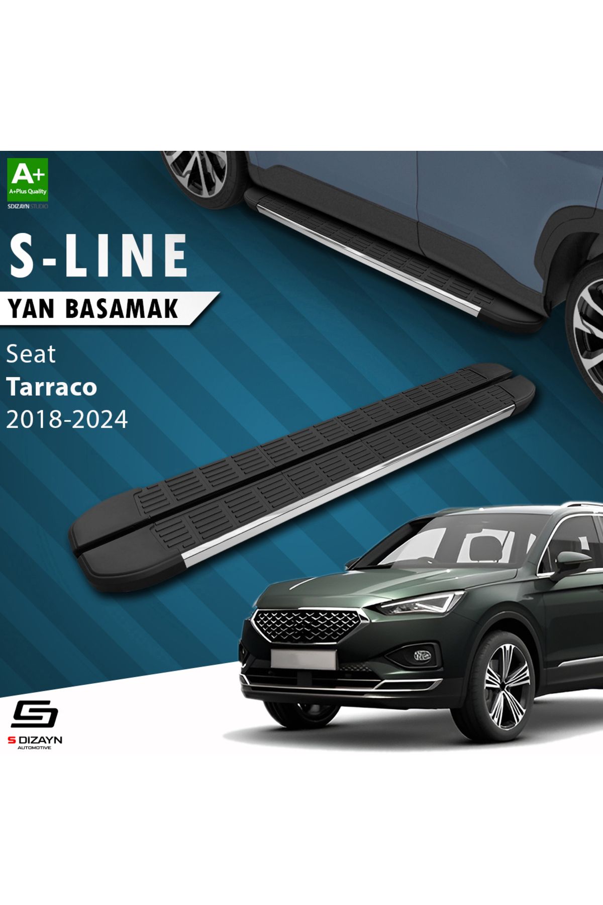 Life Tuning S-Dizayn Seat Tarraco S-Line Krom Yan Basamak 193 Cm 2018-2024 A+ Kalite