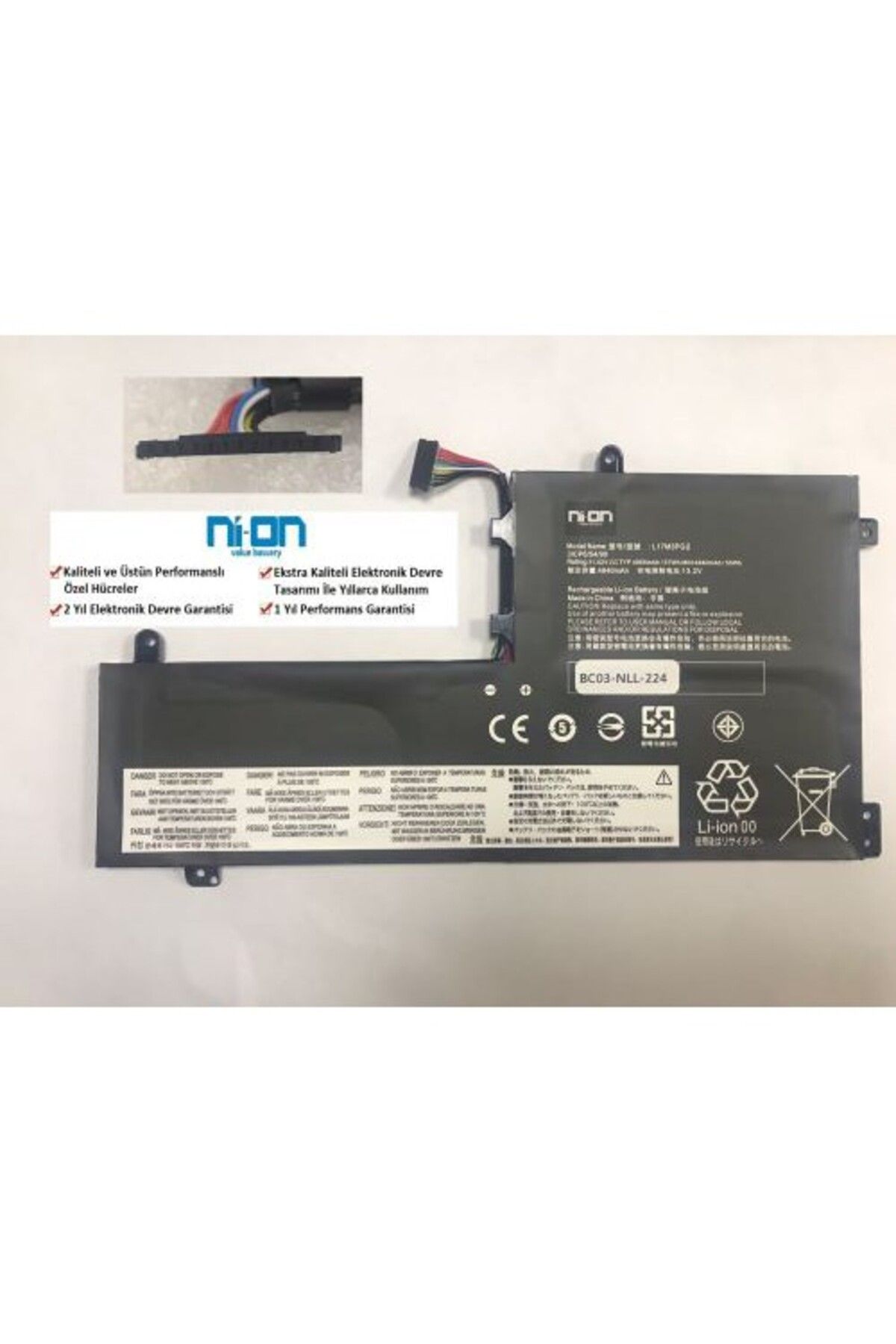 NION Lenovo L17C3PG2 5B10W69467 uyumlu Notebook Batarya - Pil