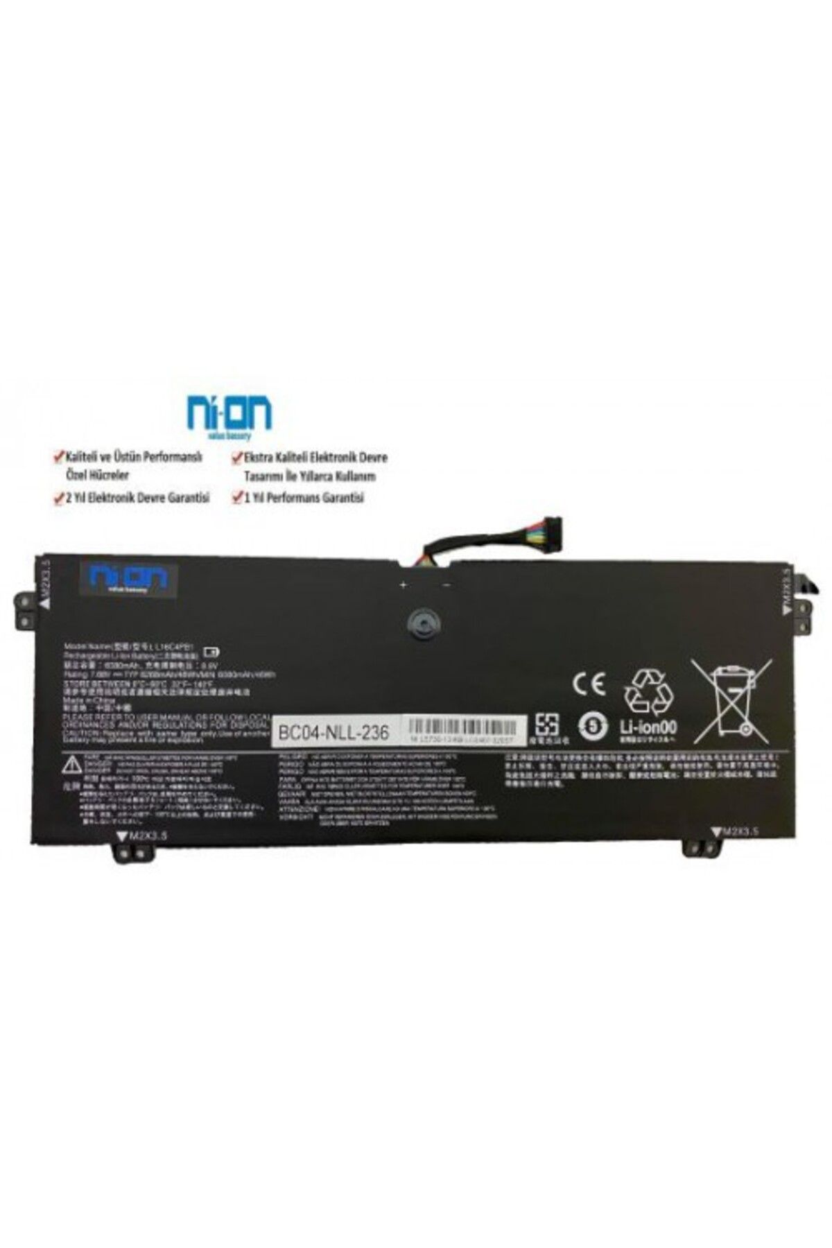 NION Lenovo 5B10M52738 5B10M52739 5B10M52740 uyumlu Notebook Batarya - Pil