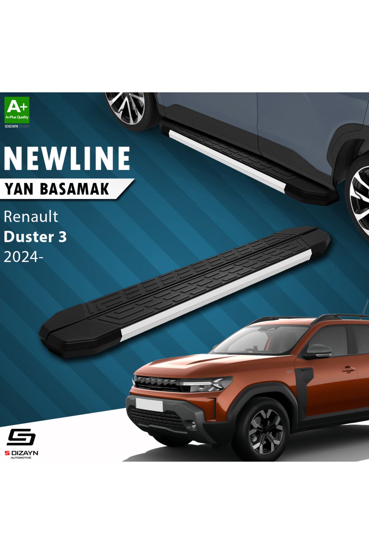 Life Tuning S-Dizayn Renault Duster 3 NewLine Aluminyum Yan Basamak 183 Cm 2024 Üzeri A+ Kalite