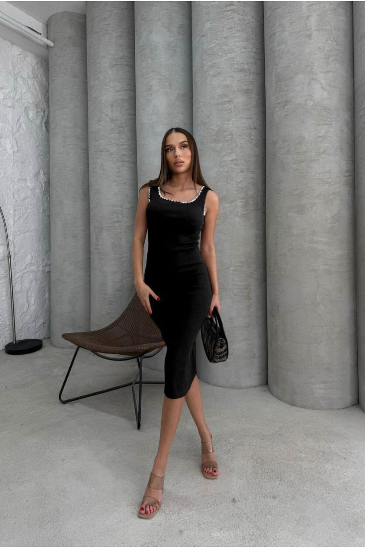 jennyfer garment İTHAL KAŞKORSE KUMAŞ ELBİSE
