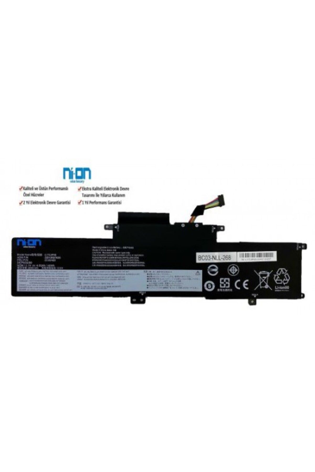 NION Lenovo L17C3P53 SB10K97627 SB10T83136 uyumlu Notebook Batarya - Pil