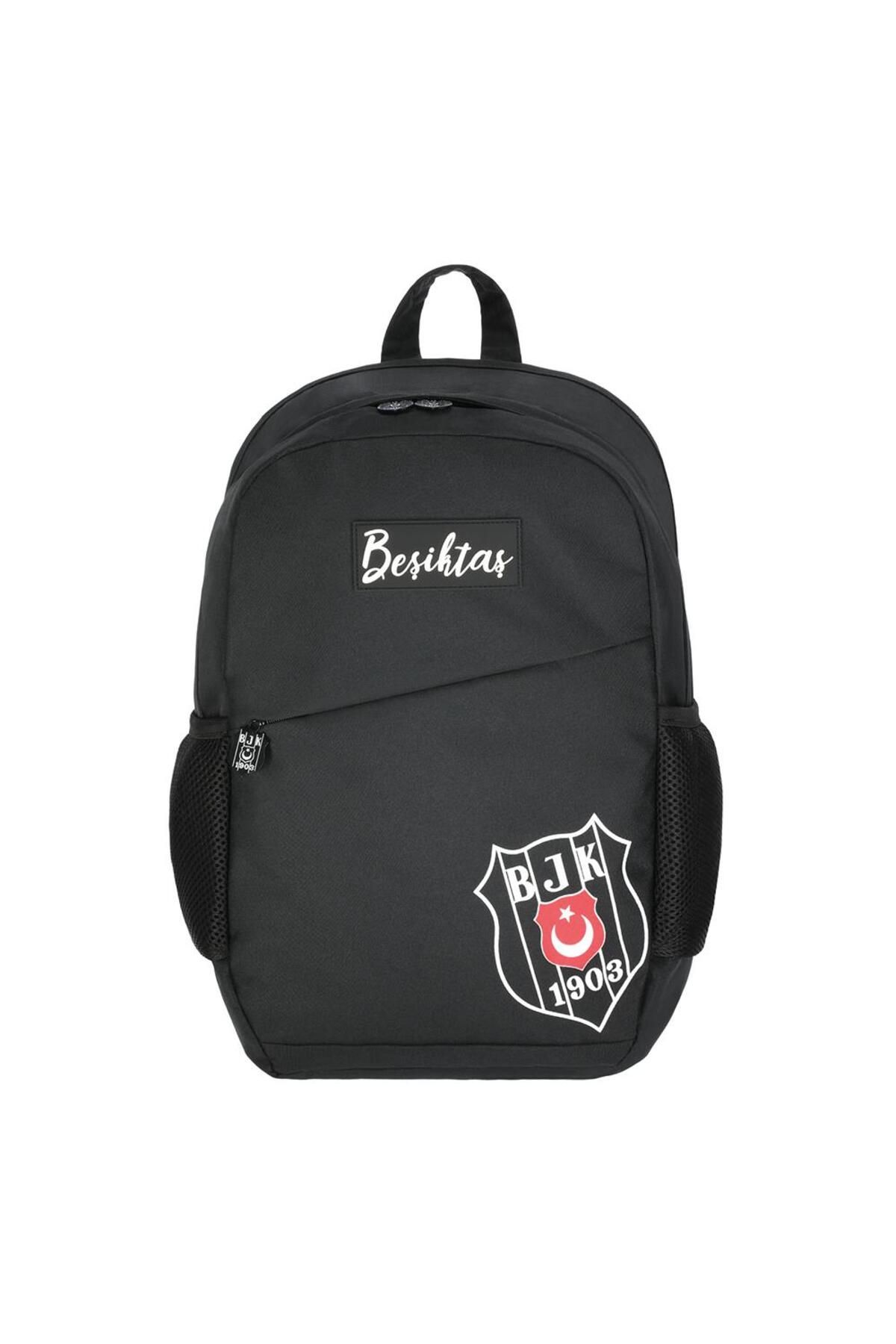 Beşiktaş Beşiktaş Gümüş Logo Detaylı Comfort Sırt Çantası 25334 Beşiktaş Okul Çantası