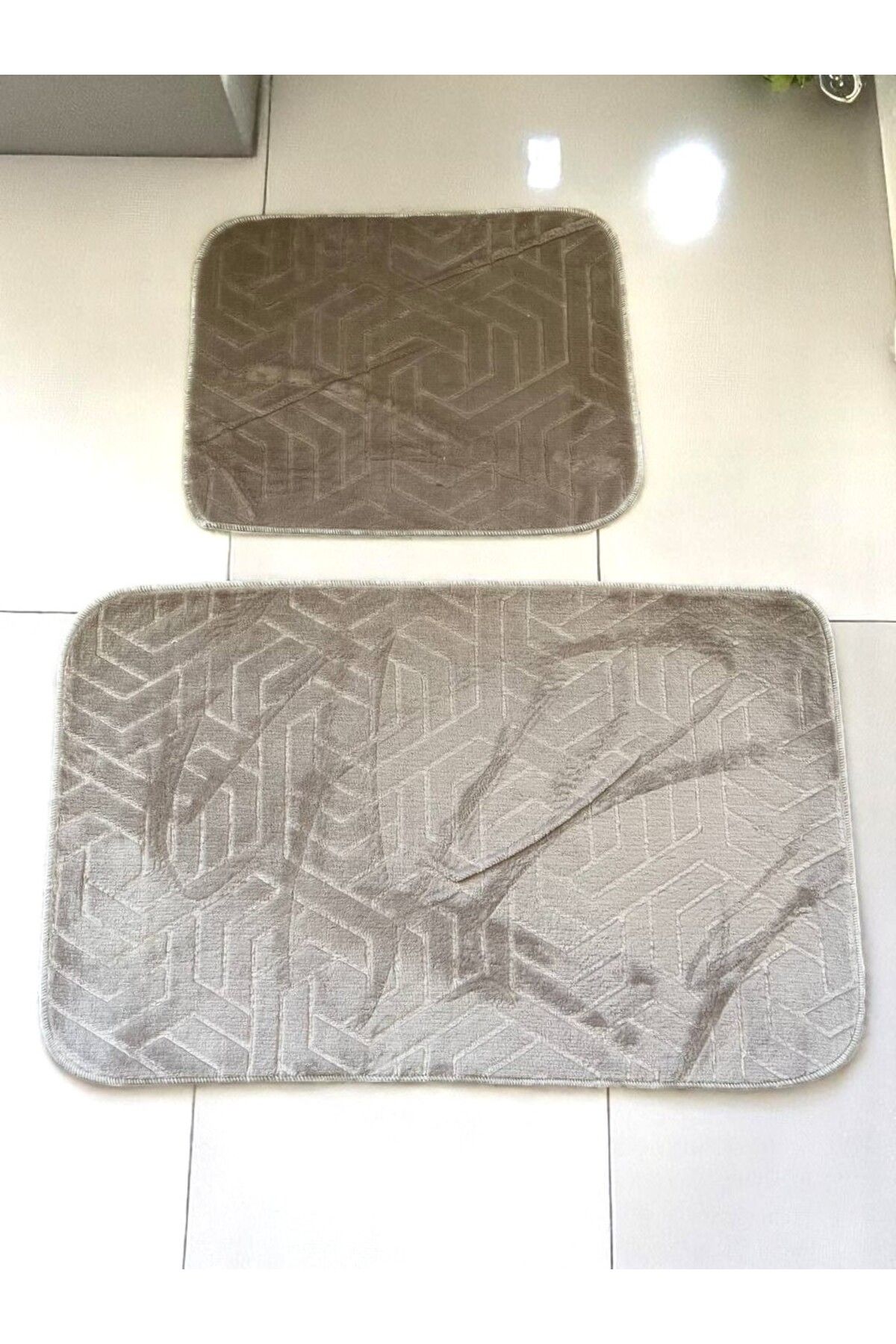 MixCotton Home Banyo Paspası Kaymaz Taban 80x50 Cm + 40x50 Cm