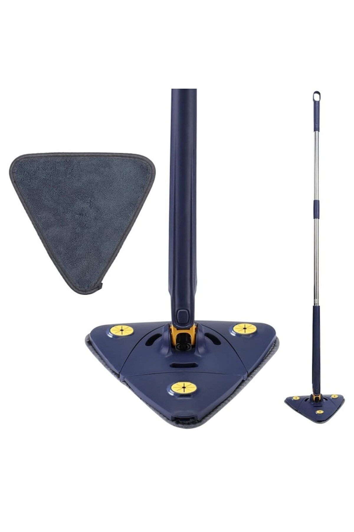 NEXTLY-Multifunctional Mop For Dry And Wet Surfaces, 360 Rotating Triangular Head, Handle 2