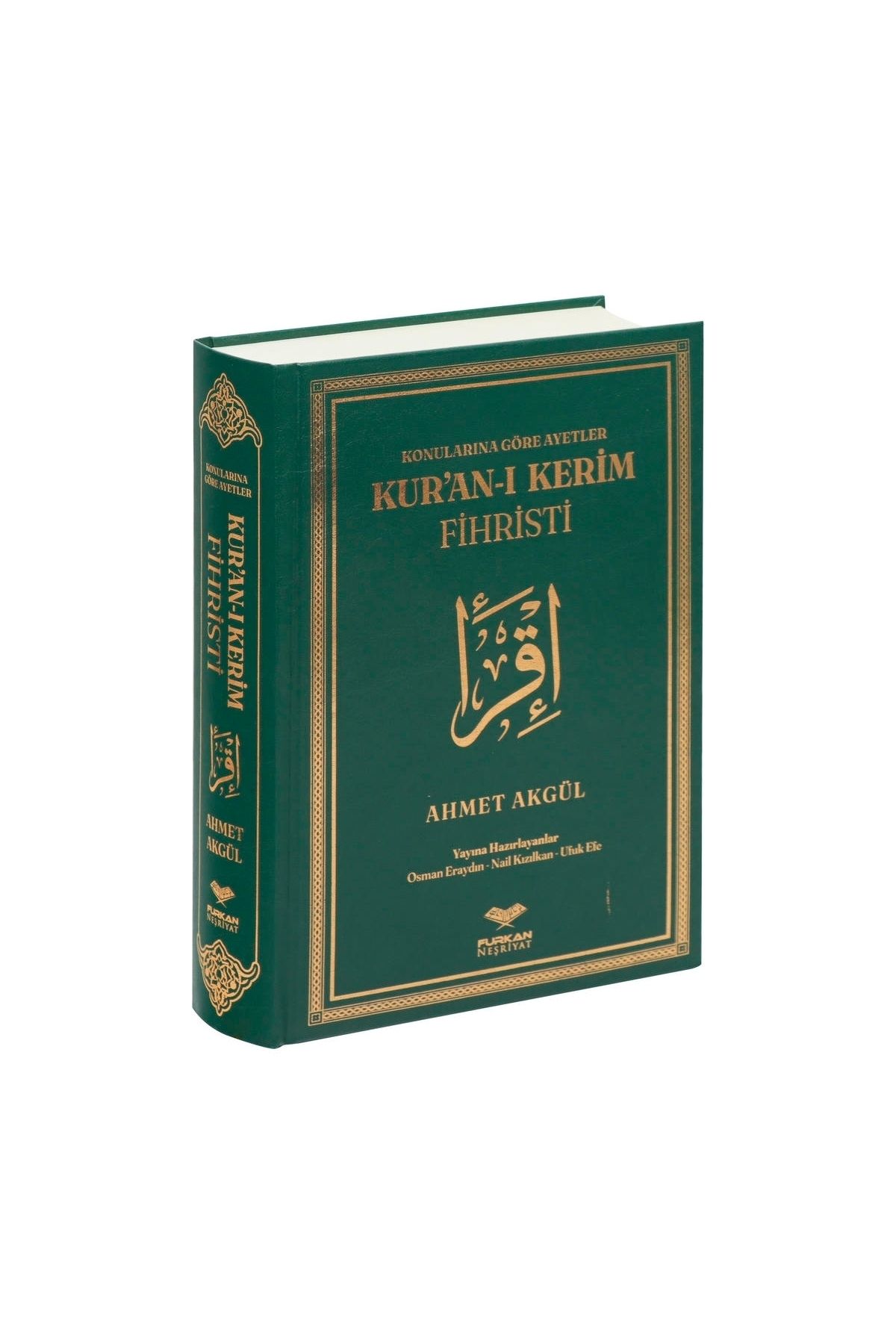 Furkan Neşriyat Orta Boy Cilt Bezi Konularına Göre Ayetler Kur'an-ı Kerim Fihristi - Ahmet Akgül - Yeşil