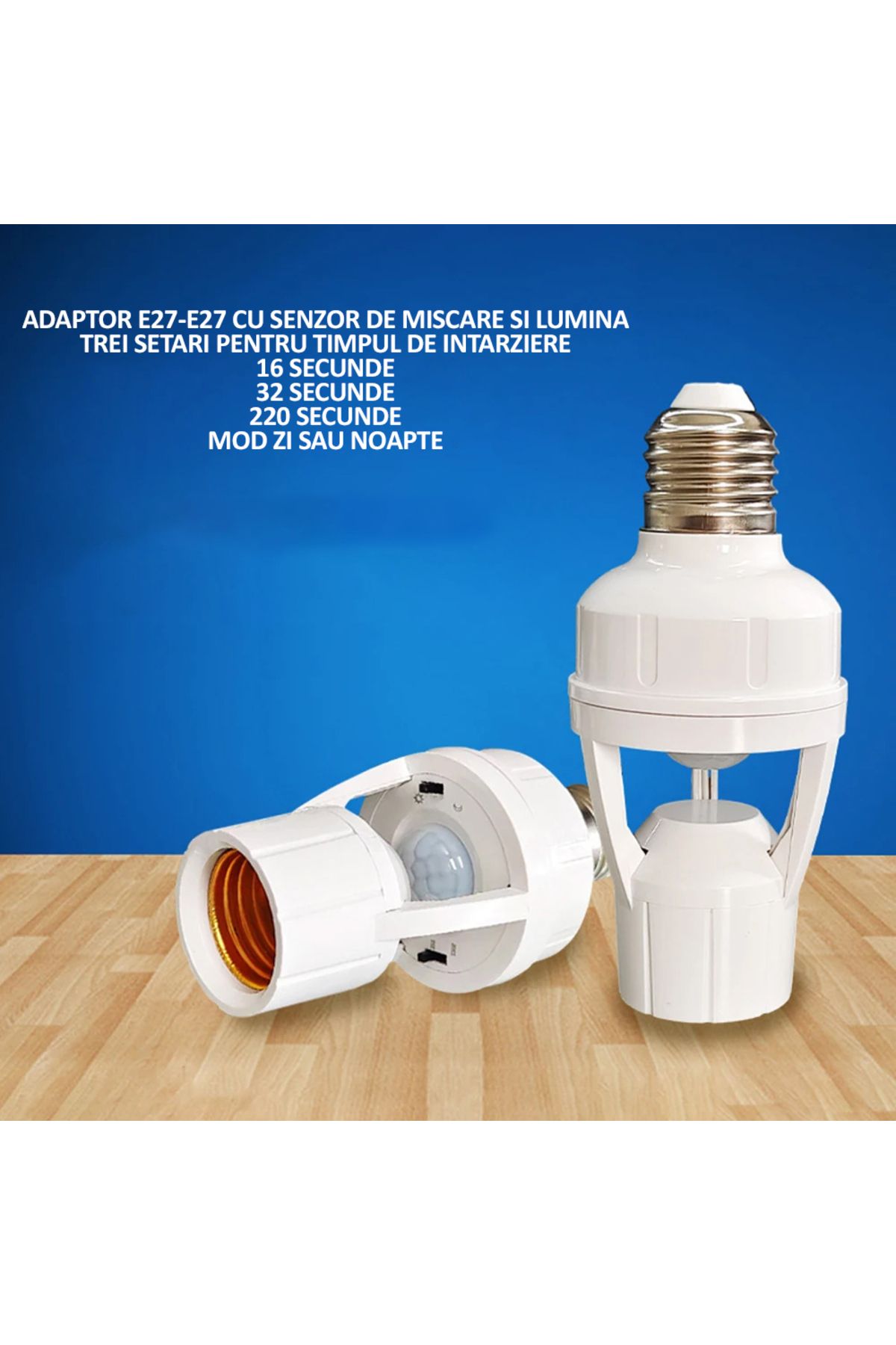 NEXTLY-E27 Socket With Motion And Light Sensor, , 360° Detection, Motion Detection Distance 6
