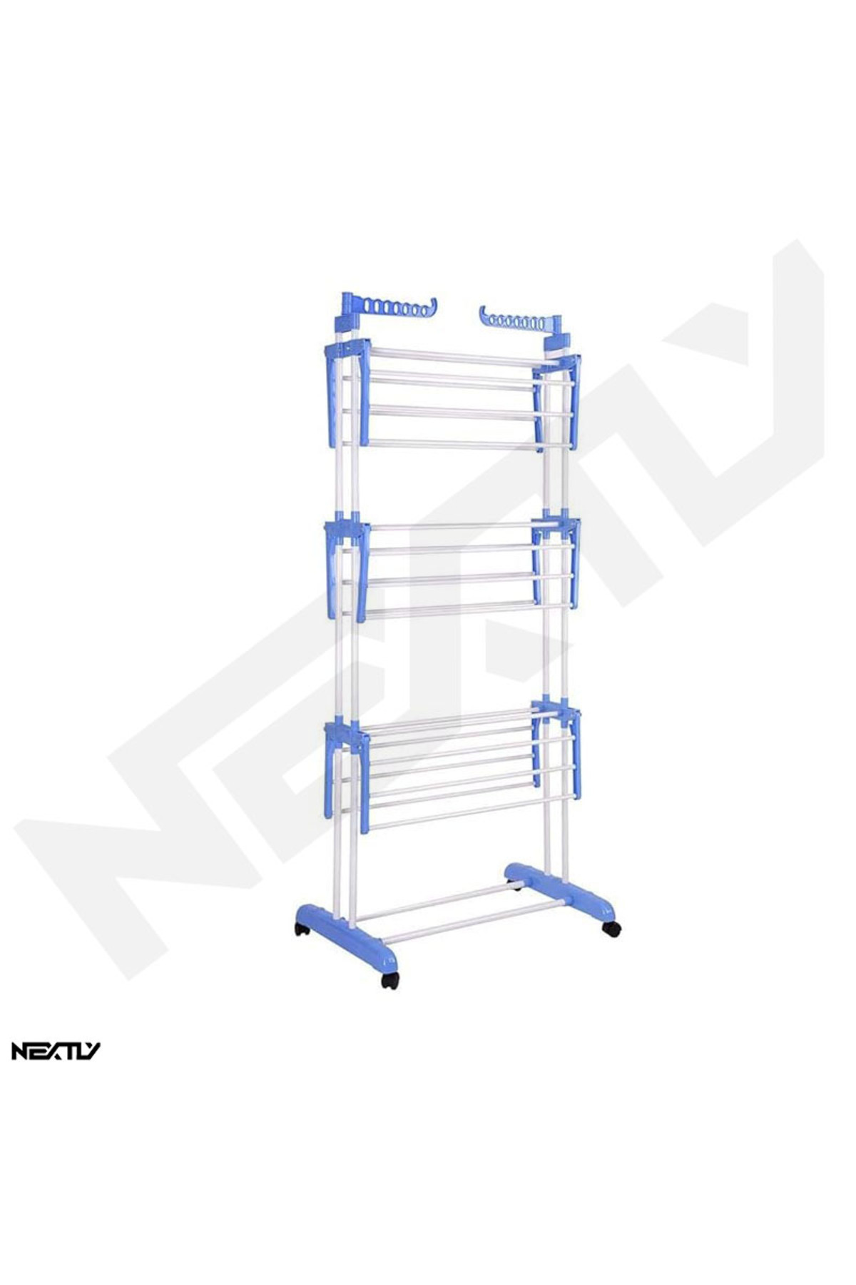 NEXTLY Uscator Vertical Pentru Rufe Si Incaltaminte , 3 Niveluri, Suport Umerase, Pliabil, Portabil