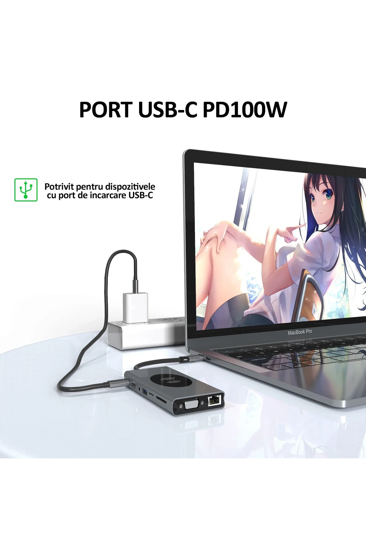 NEXTLY-15 In 1 Multifunctional Usb-c Hub, , Multiport Adapter, Wireless Charging 6