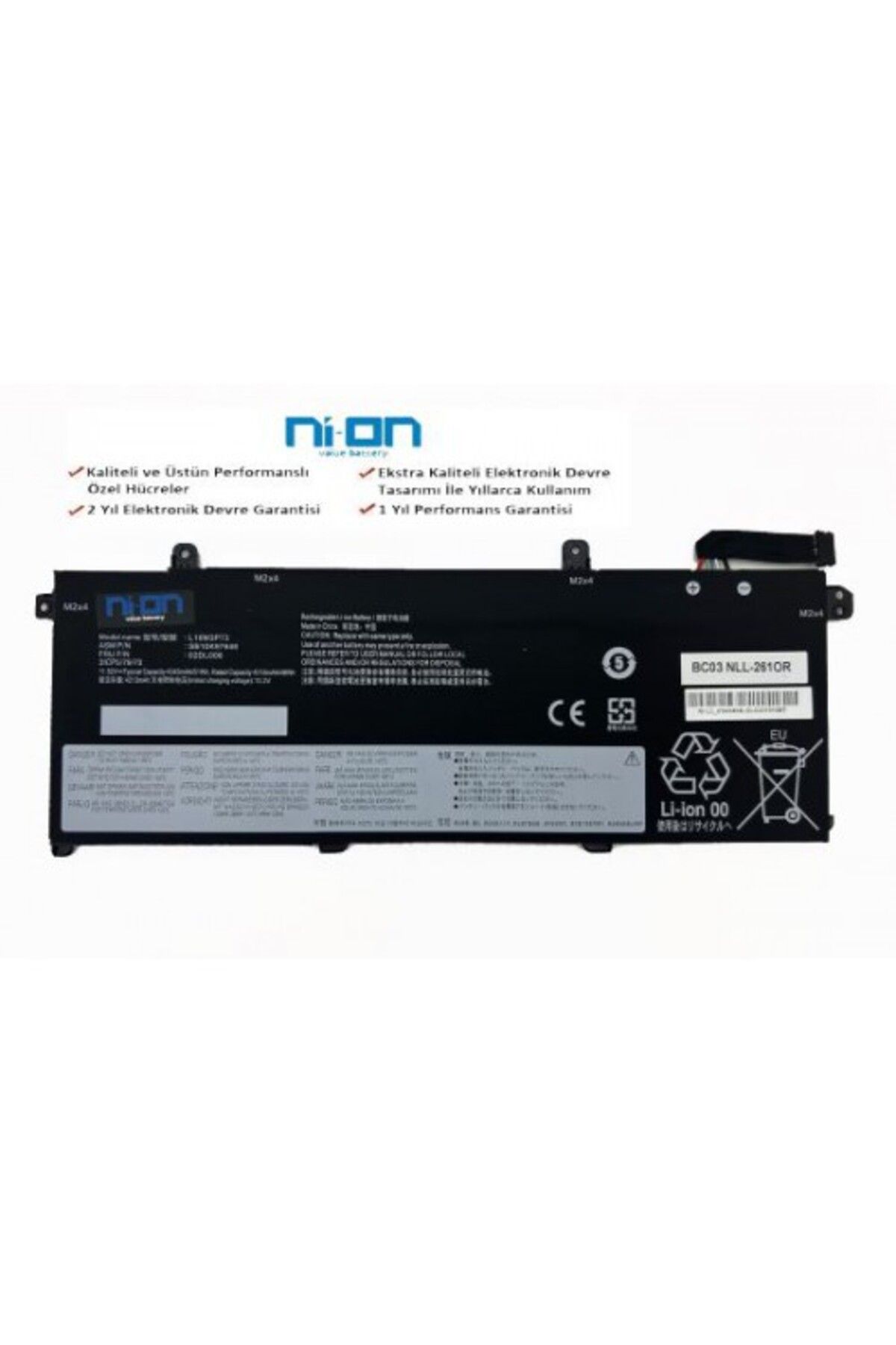 NION Lenovo Thinkpad T490 20N2 20N3 uyumlu Notebook Batarya - Pil