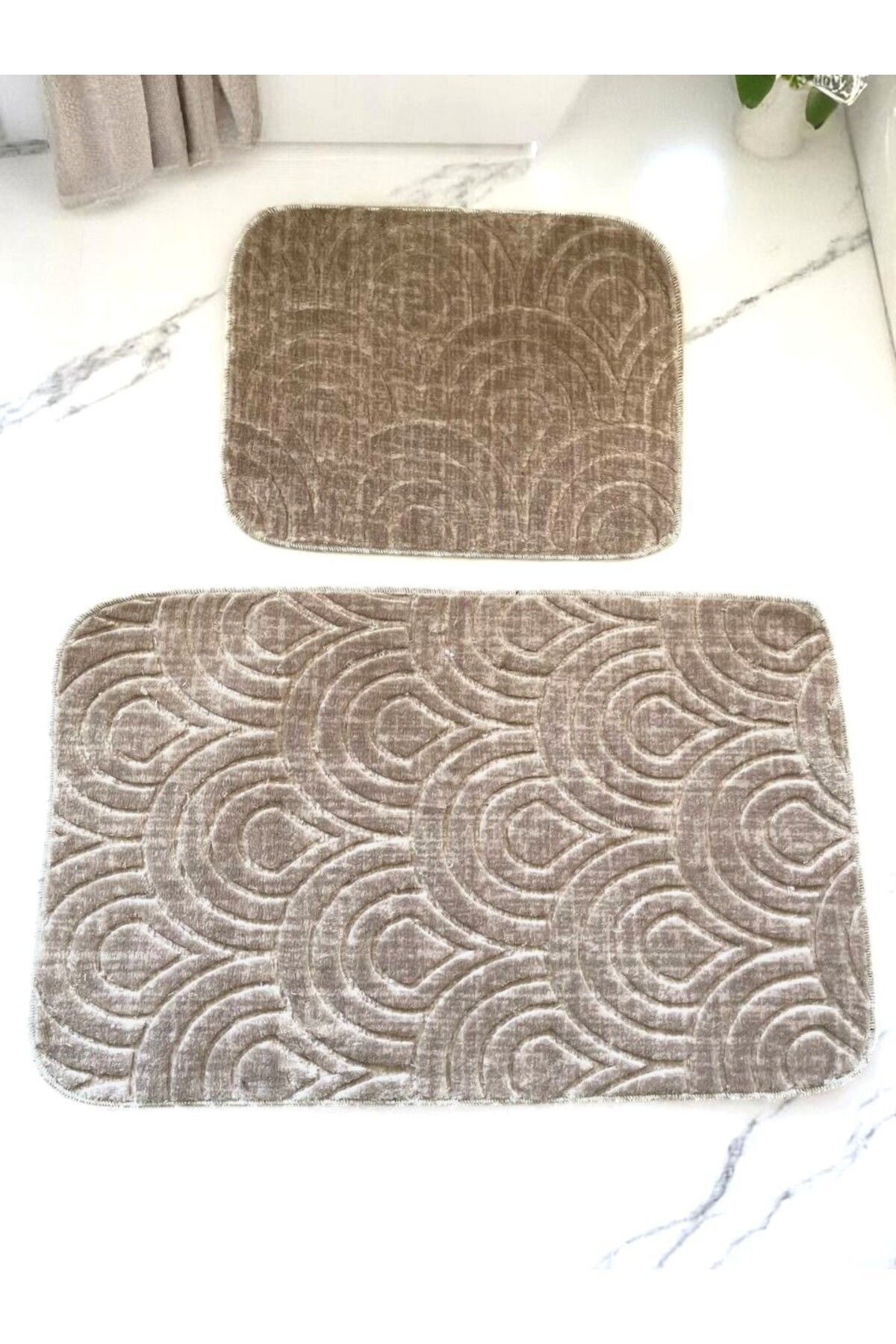 MixCotton Home Banyo Paspası Kaymaz Taban 80x50 Cm + 40x50 Cm